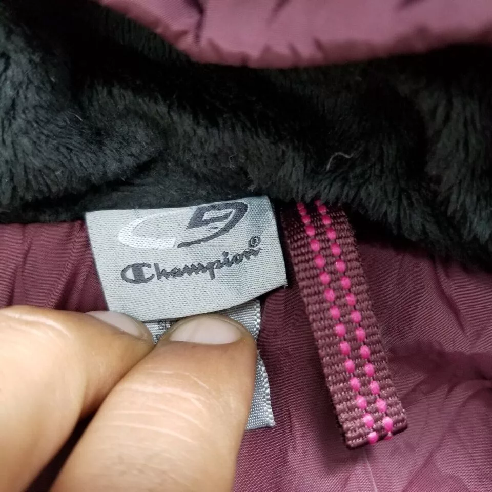 Champion Jackets Champion Jacket Womens Medium Pockets Full Zip Hooded Red