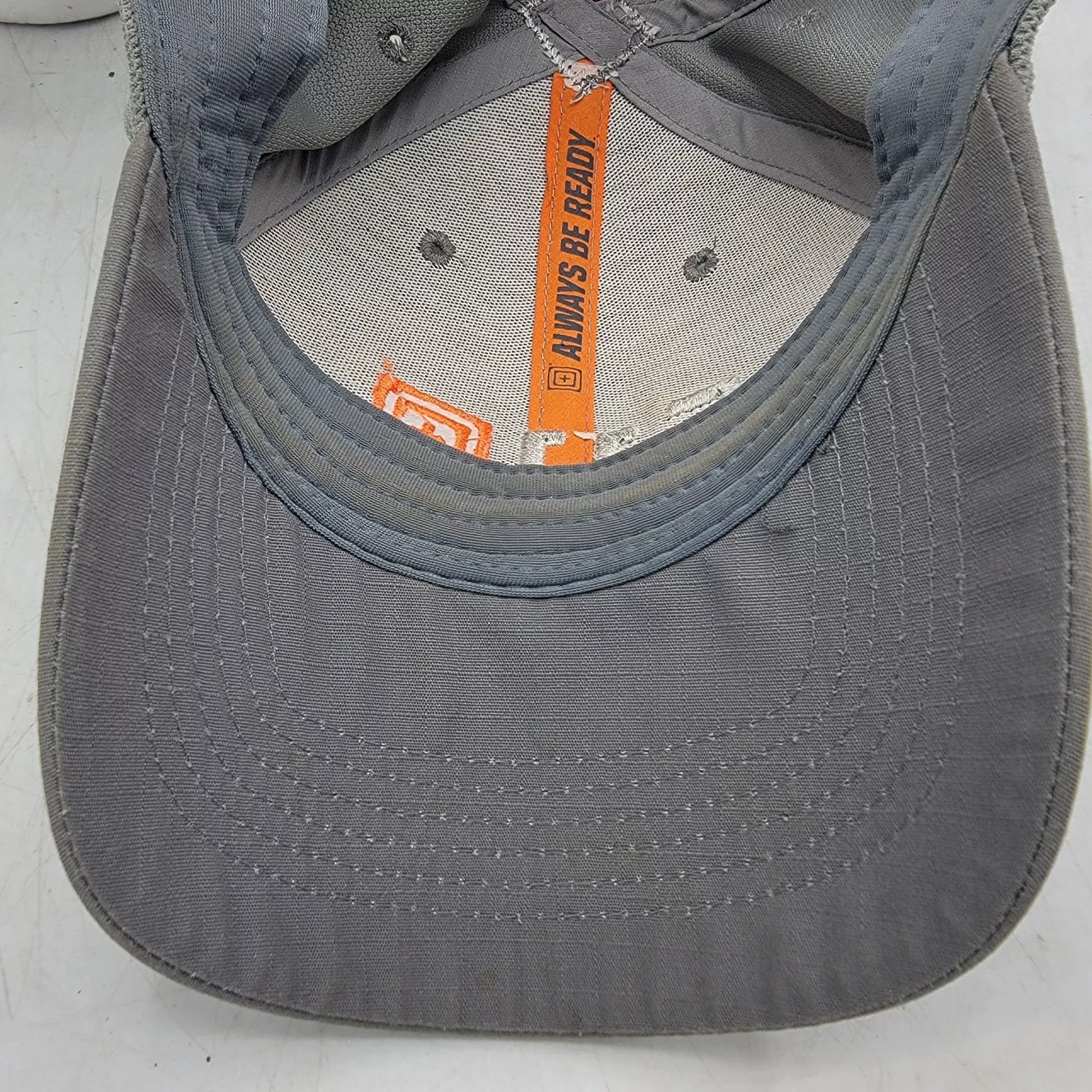 5.11 Hats 5.11 Tactical Gray Adjustable Cap With Orange Logo Embroider