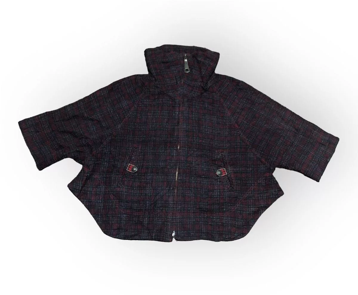 Designer Jackets Designer Pride Cape Jacket Red Tartan