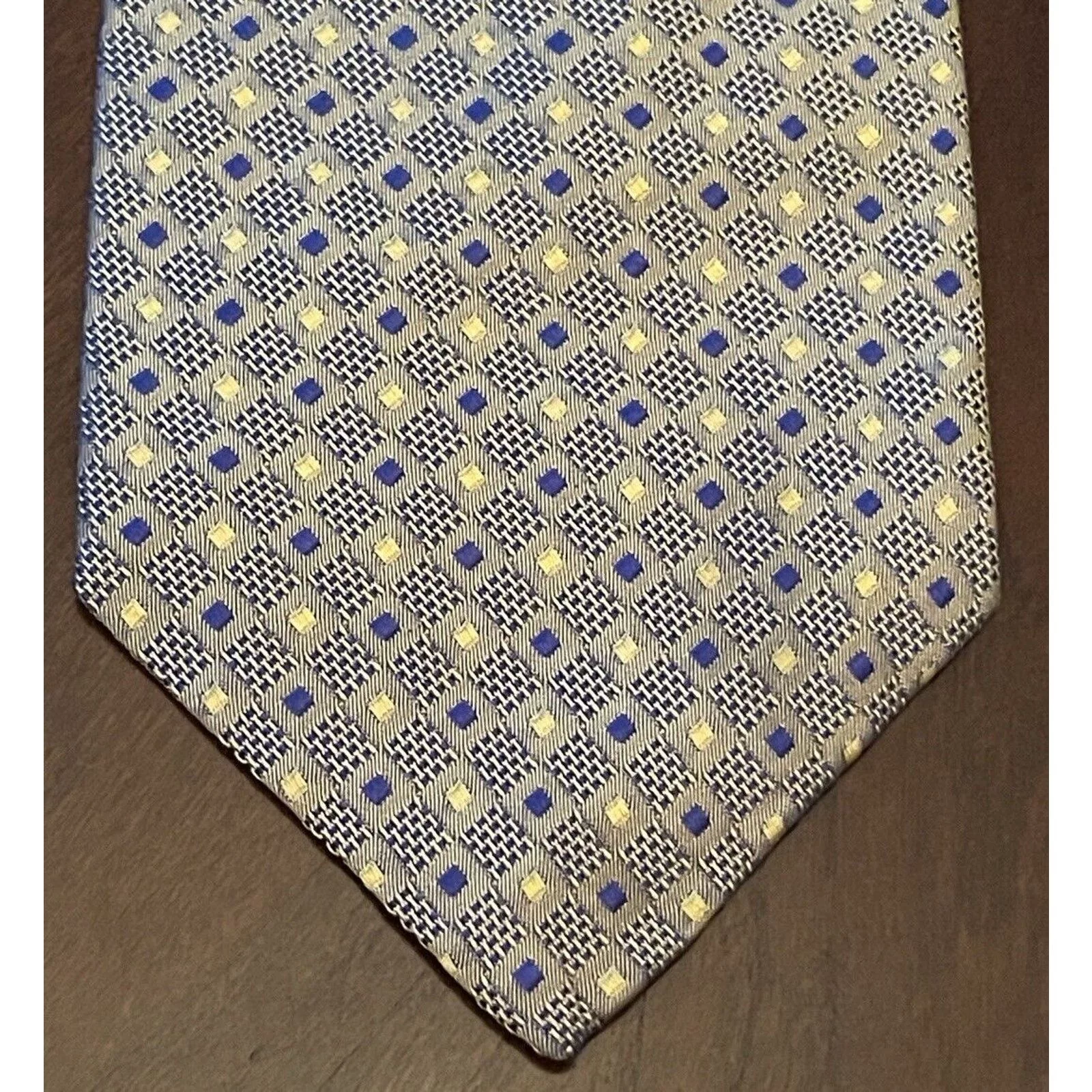 Structure Ties Pocketsquares Structure Gold Blue 100% Silk Men’s Neck Tie Made In USA Multi