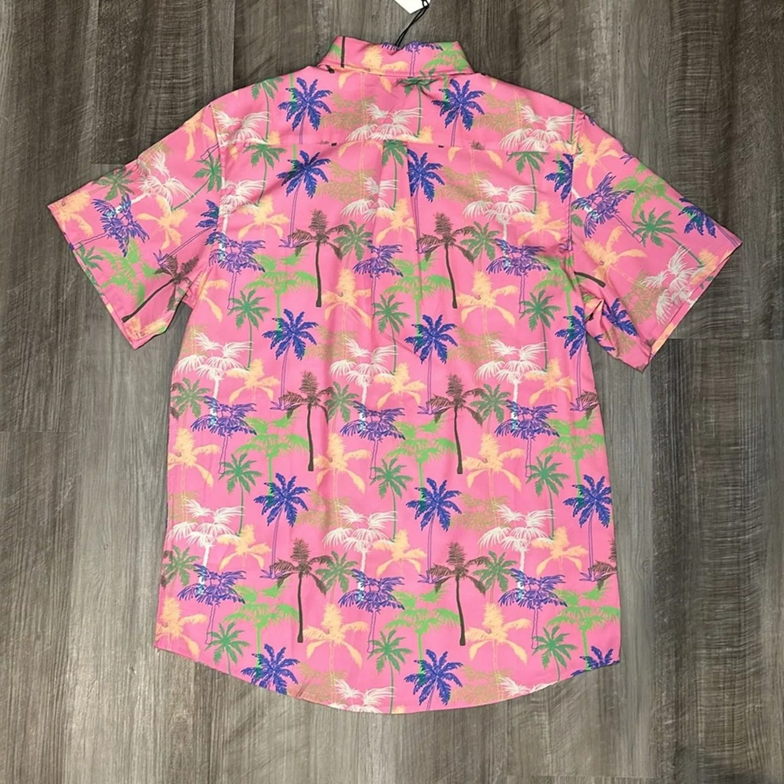 WeSC Shirts Button Ups WESC Miami Palm Oden Short Sleeve Button Down - Medium Pink