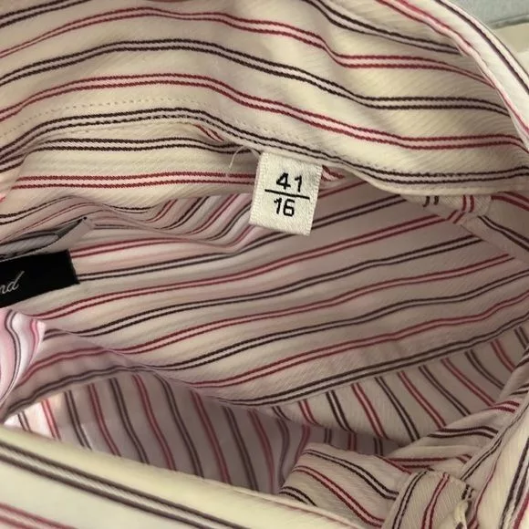 Versace Shirts Button Ups Versace Collection Striped Button Down Embroidered Logo Men'