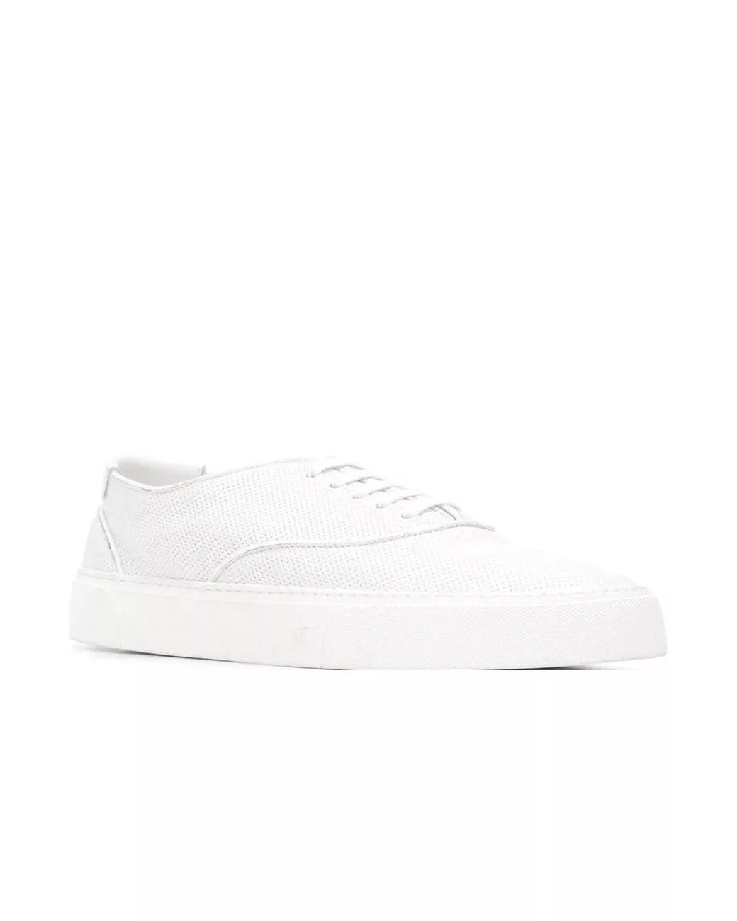 Saint Laurent Paris Low Top Sneakers Saint Laurent Paris Venice Sneakers in Perforated Leather White