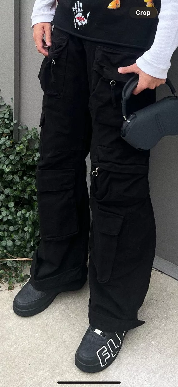 Zara Denim Zara Multi Pocket Cargo Pants Black