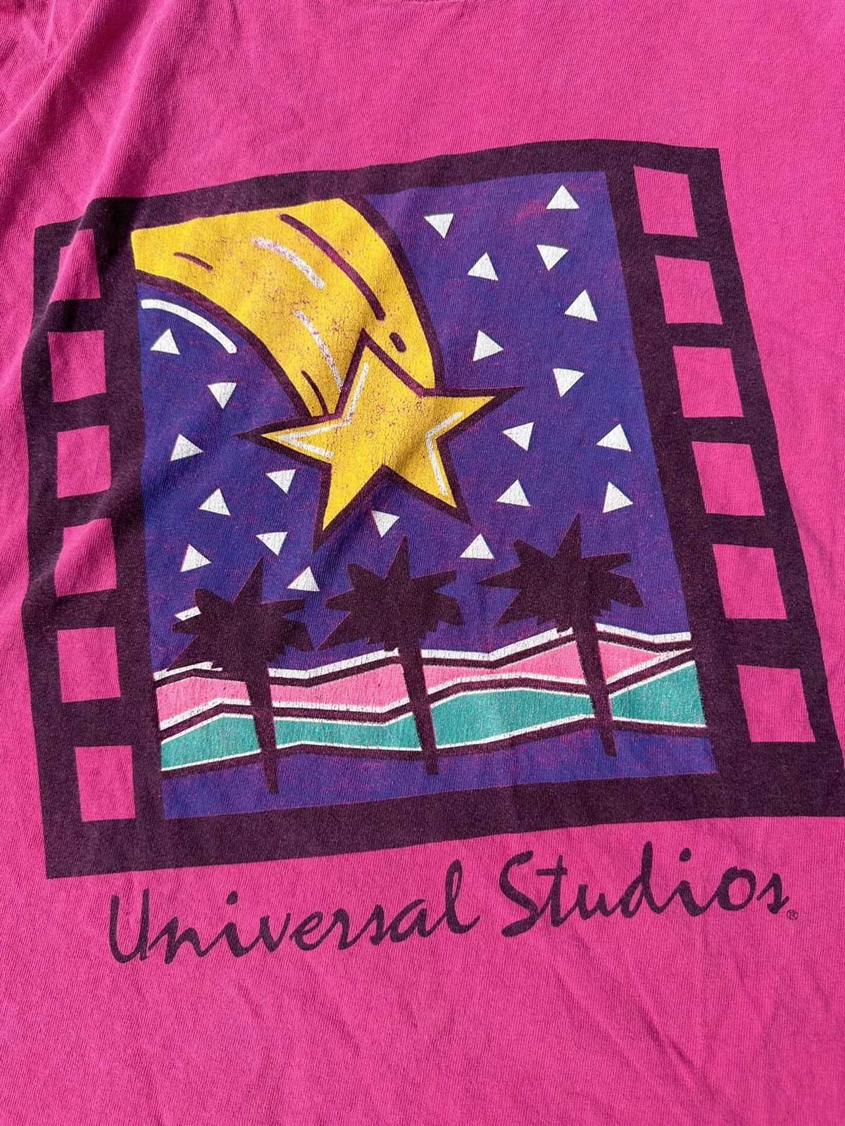 Universal Studios Short Sleeve T Shirts Universal Studios × Vintage Crazy vintage 90s universal studios Orlando FL USA Pink
