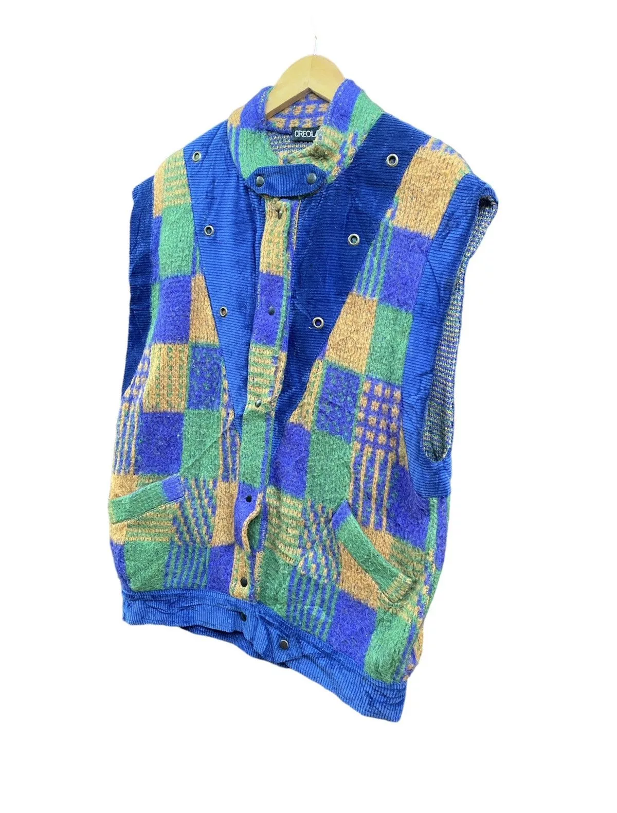 Designer Vests Designer × Vintage Vintage Creola Vests like Patchwork Wool Multi Avant-Garde