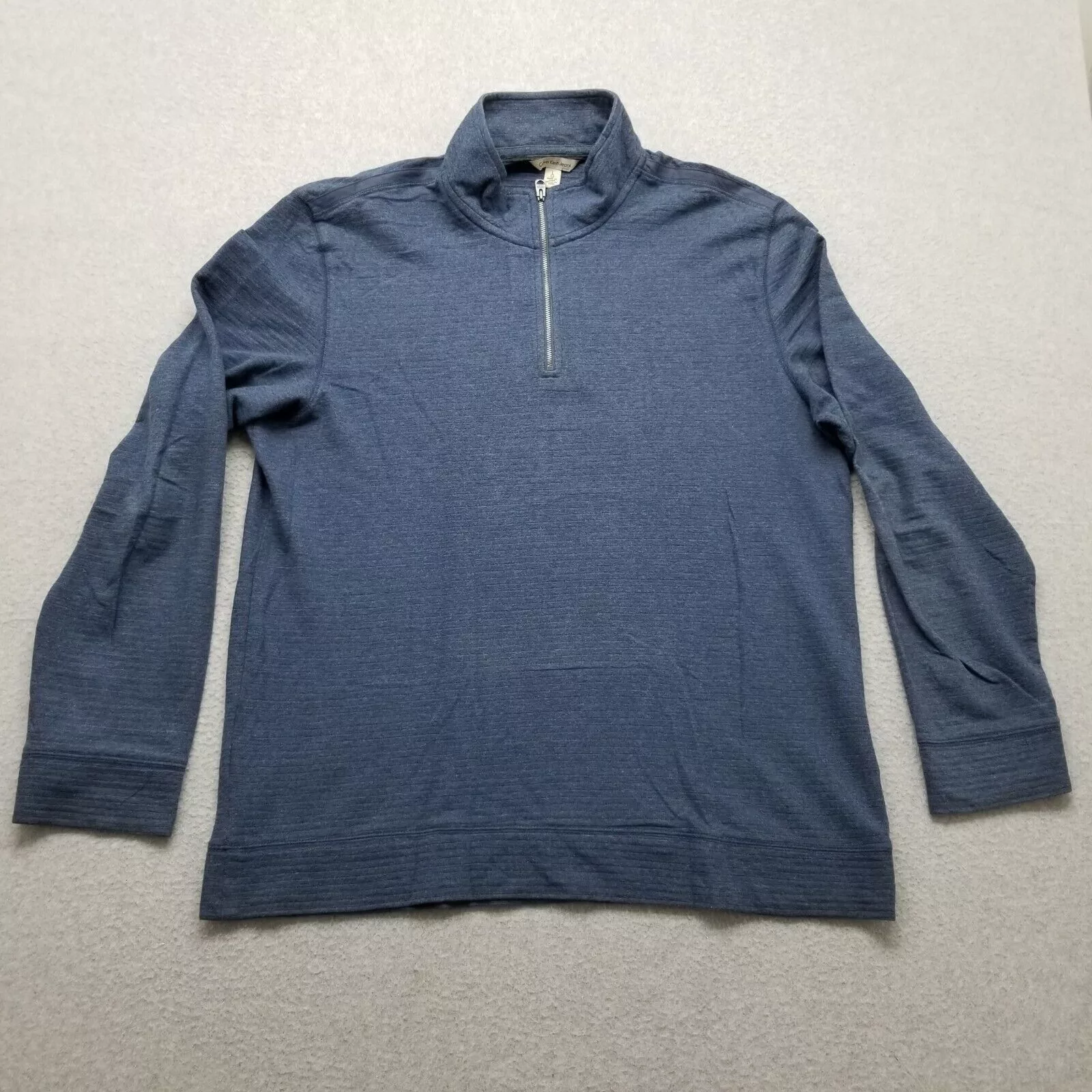 Calvin Klein Sweaters Knitwear Calvin Klein Sweater Men Large Pullover Mock Neck Zip Casual Blue