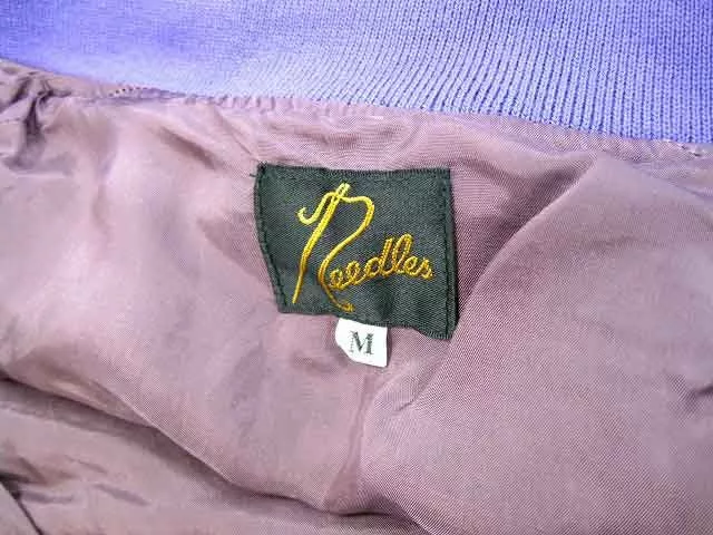 Needles Light Jackets Needles Jacket Satin Sukajan Patchwork Black