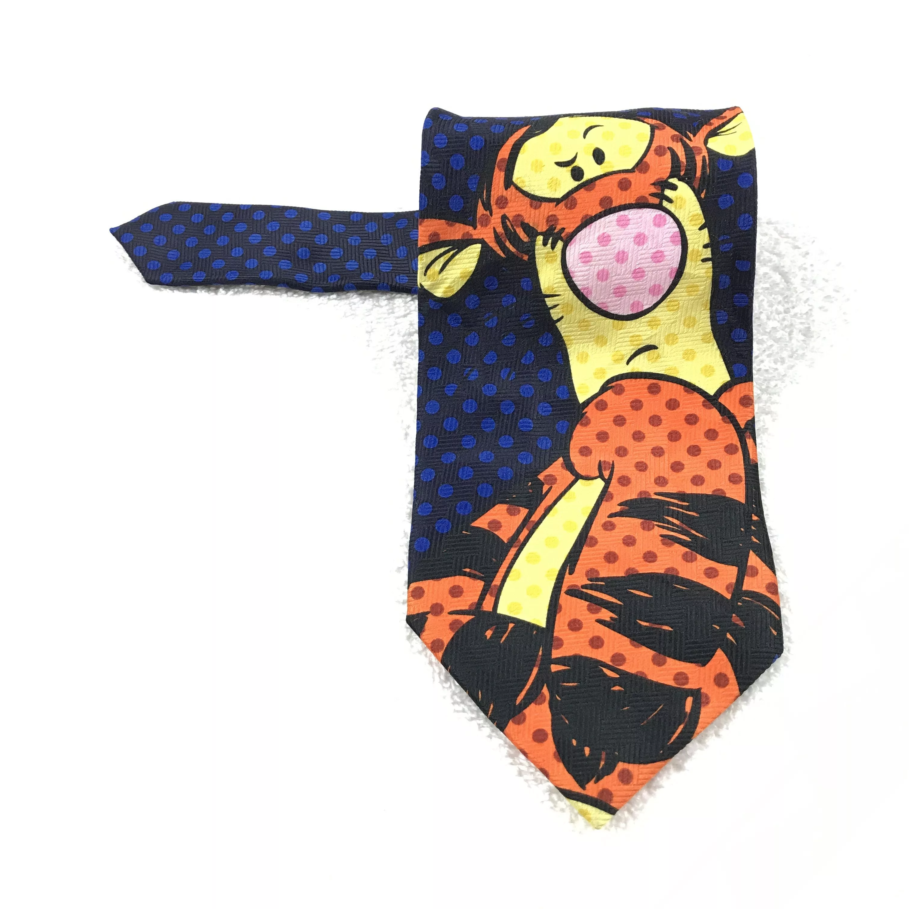 Designer Ties Pocketsquares Designer × Vintage Vintage Pooh 100% Polyester Necktie Multi