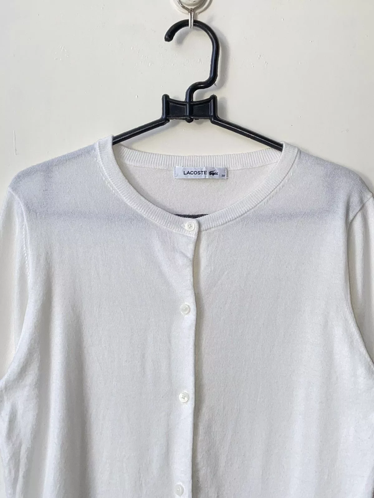 Lacoste Light Jackets LACOSTE White Cardigan