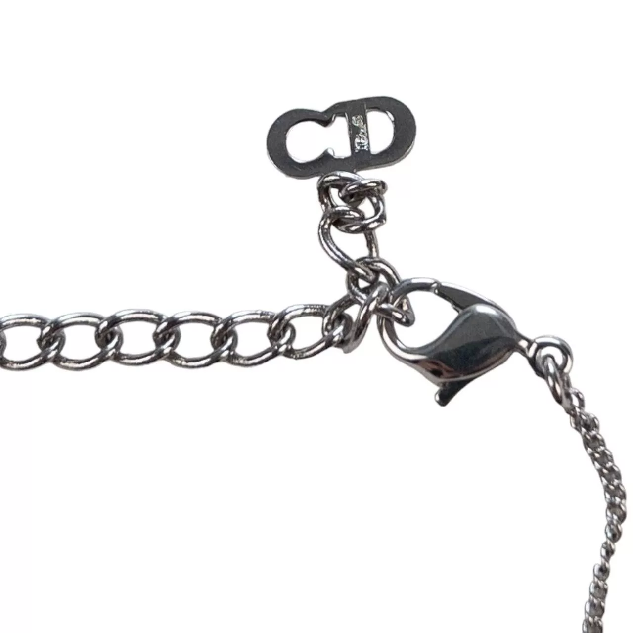 Dior Bracelets Vintage Dior Logo Charm Bracelet Silver