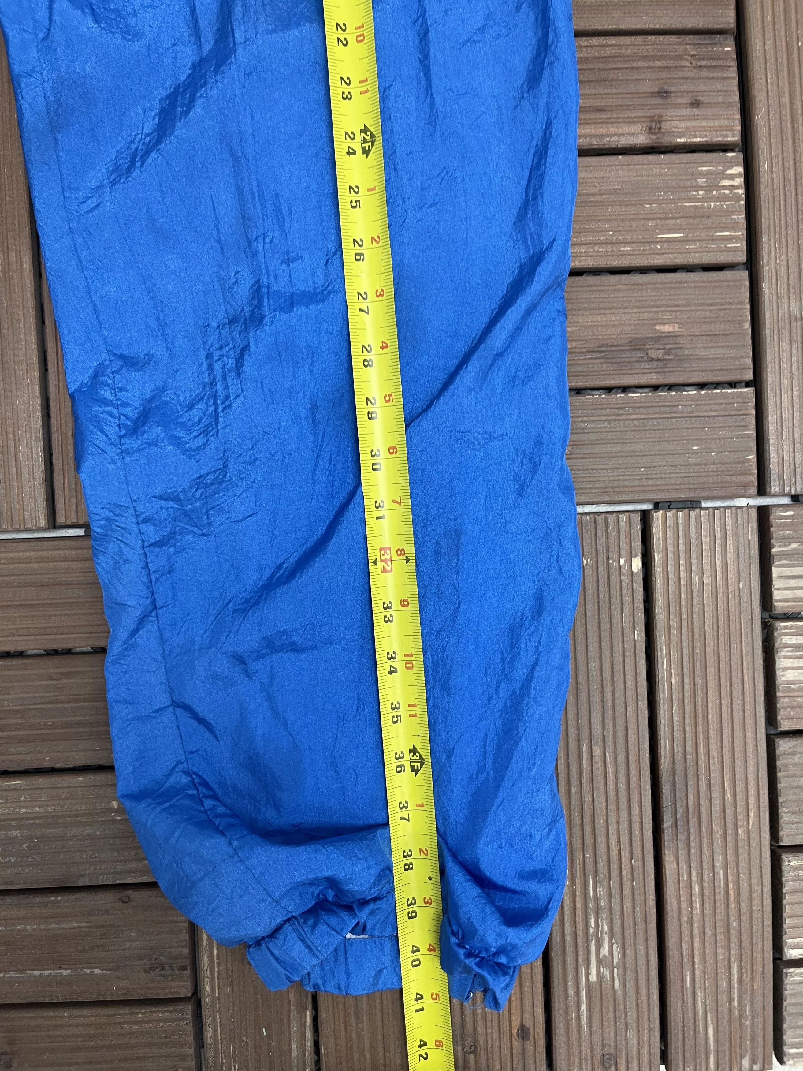 Vintage Sweatpants Joggers Plain Blue Vintage Lined Track Pants