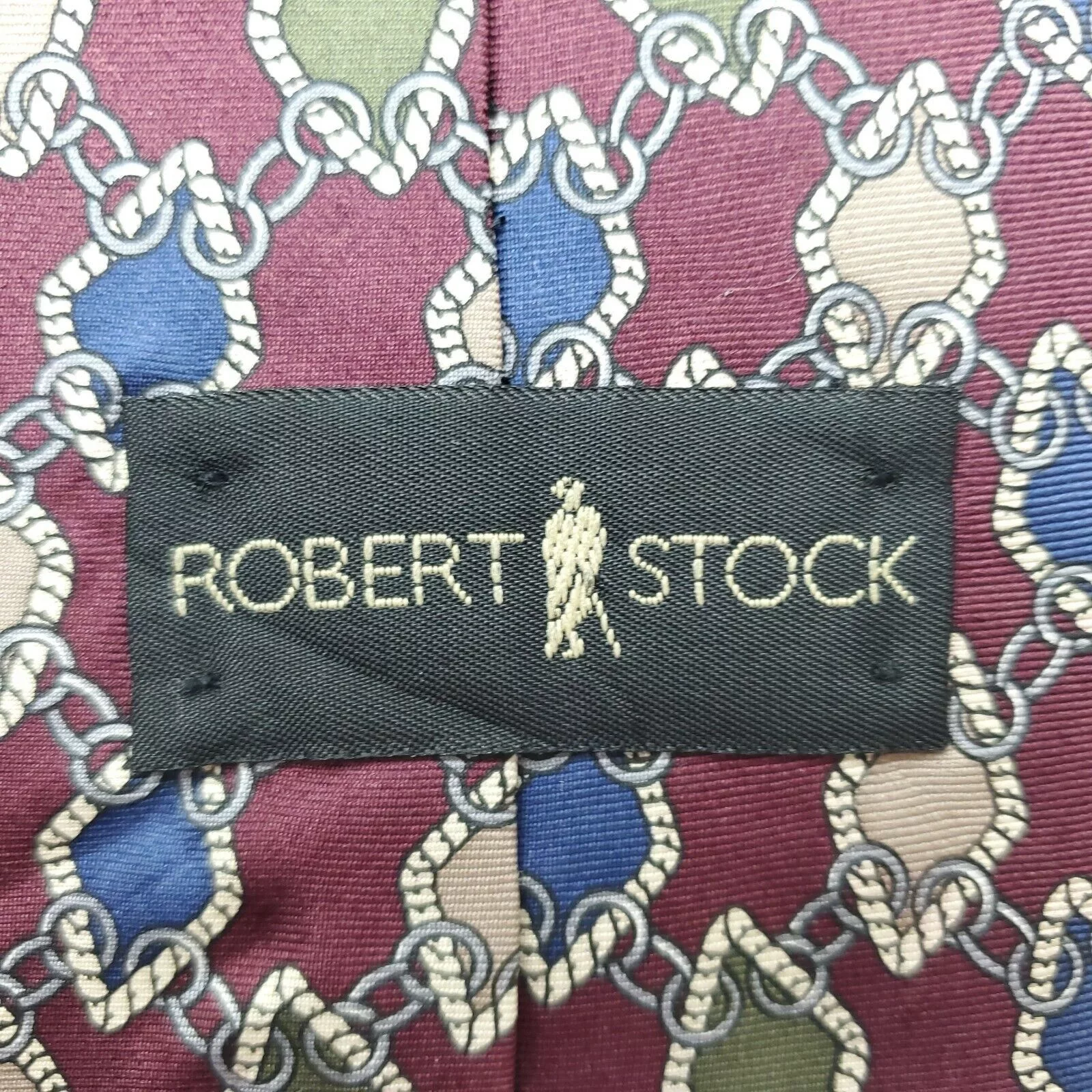 Robert Stock Ties Pocketsquares Robert Stock Red Geometric Silk Tie Short