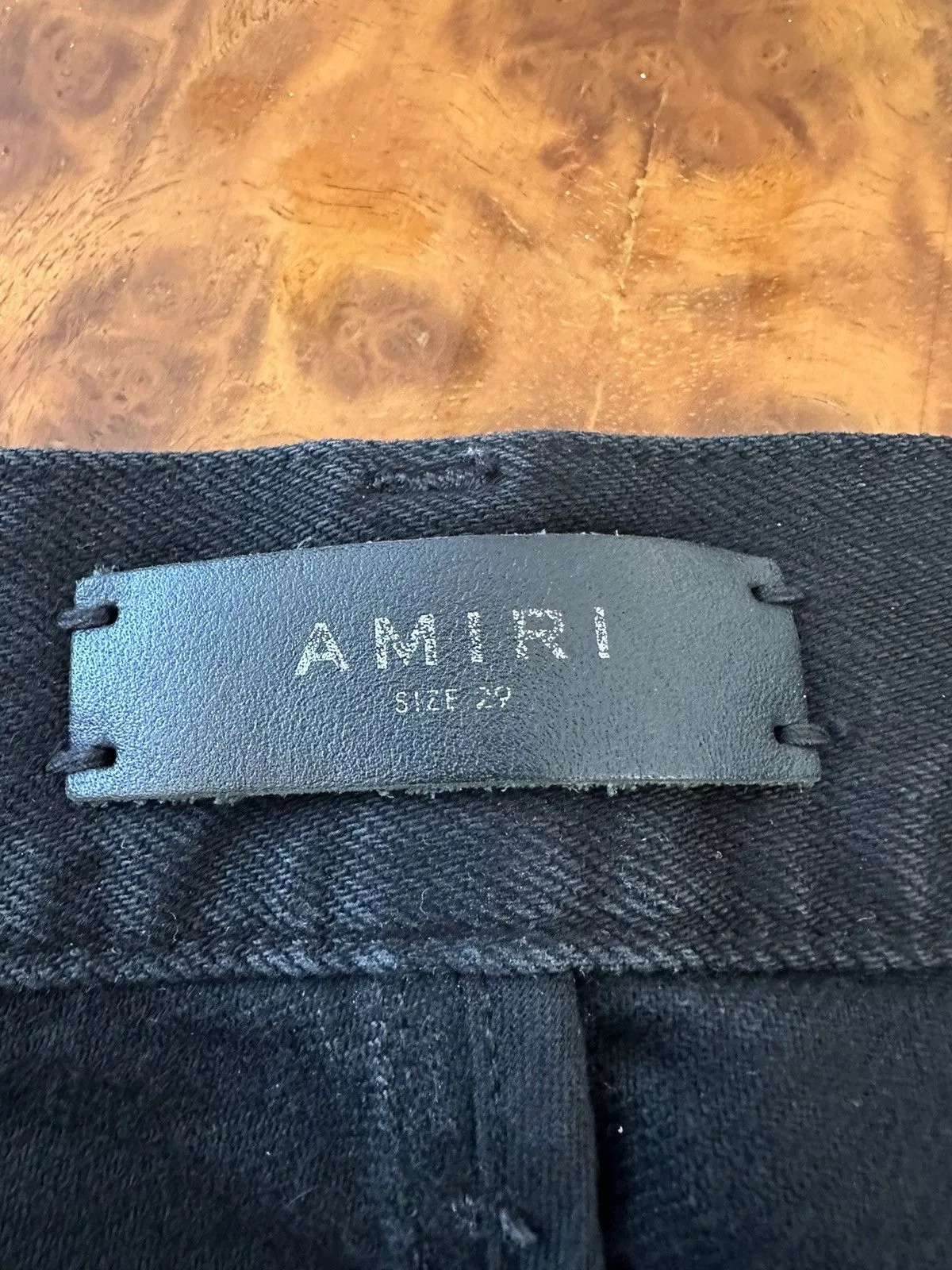 Amiri Shorts Amiri Black distressed denim shorts