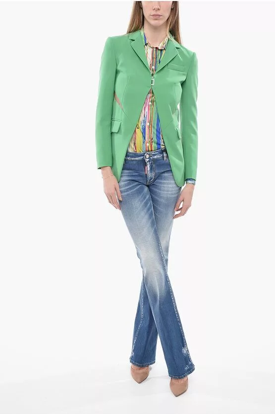 Dsquared2 Blazers Dsquared2 og1mm0624 Single Breasted Blazer in Green