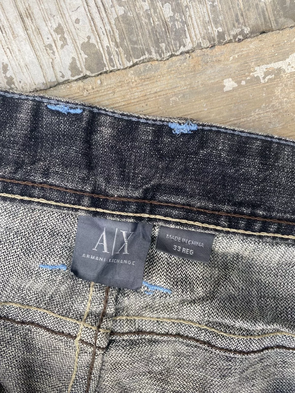 Armani Exchange Denim Armani Exchange × If Six Was Nine Armani Exchange Patchwork Flare Jeans Black