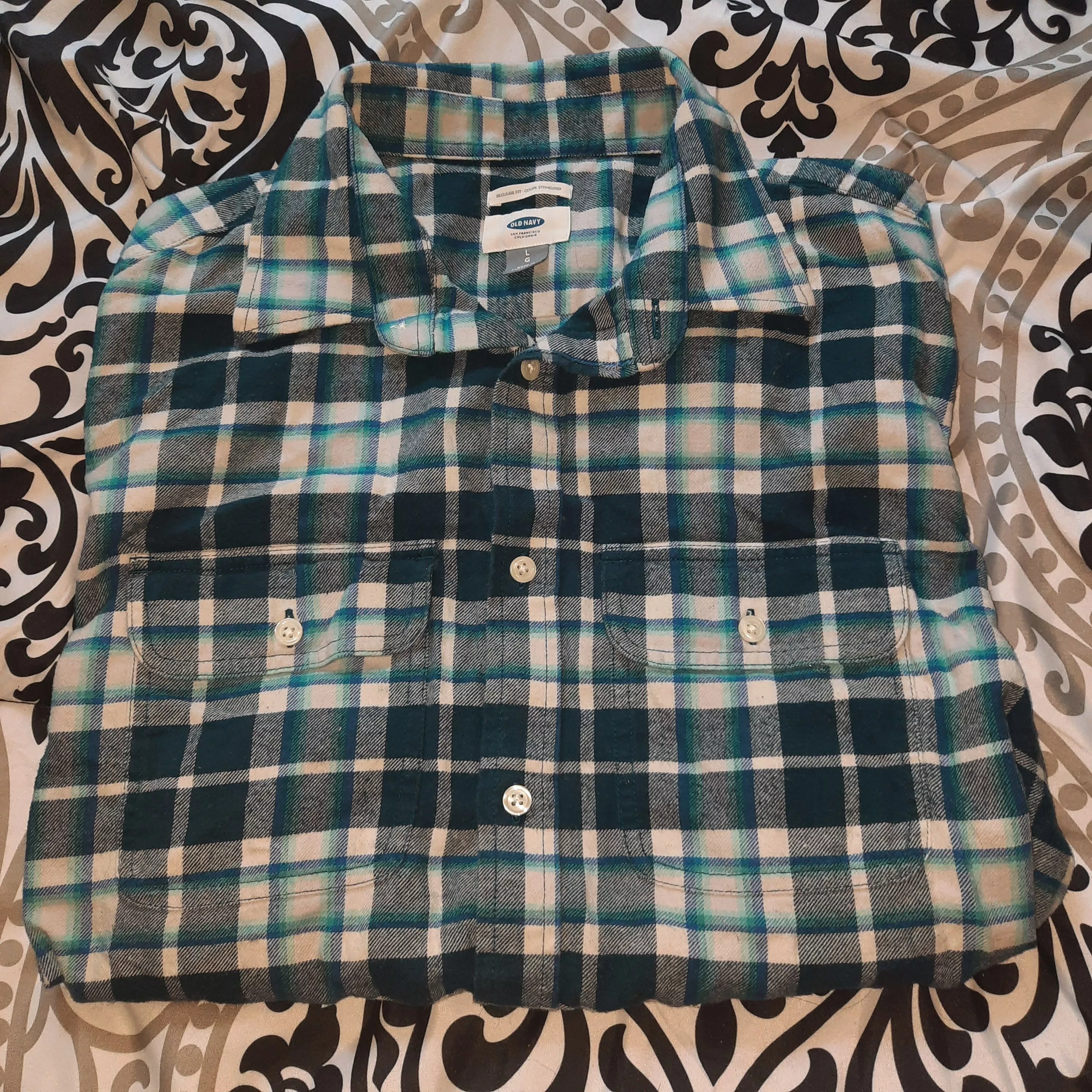 Old Navy Shirts Button Ups old navy flannel Blue