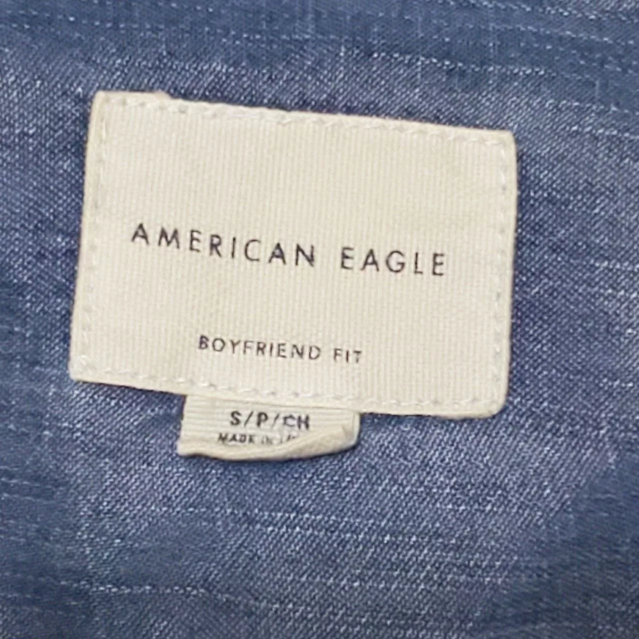 American Eagle Outfitters Button Ups American Eagle Outfitters American Eagle Boyfriend Fit Button Down Top Size Small Blue