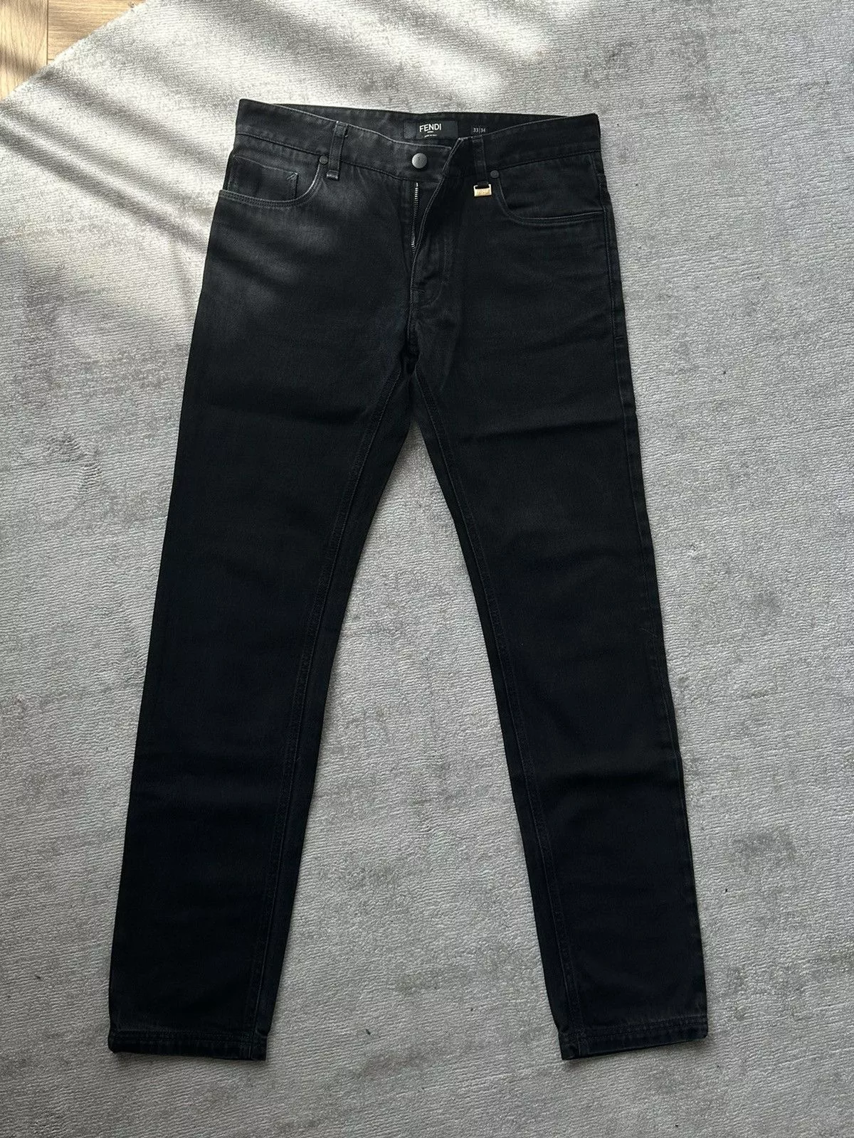Fendi denim pants Black