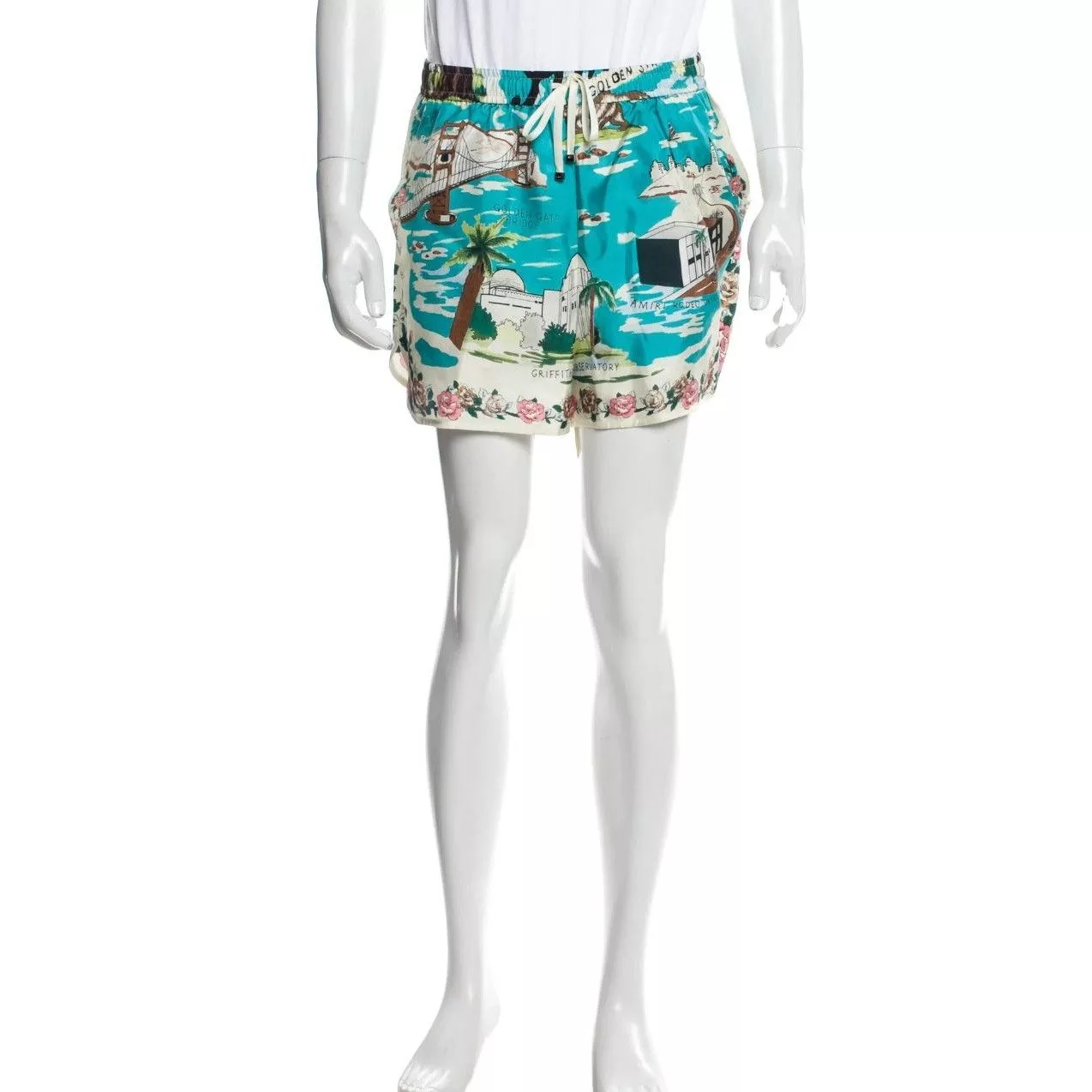 Amiri Shorts AMIRI California Hawaiian Graphic Silk Shorts NWT Mens M US Multi