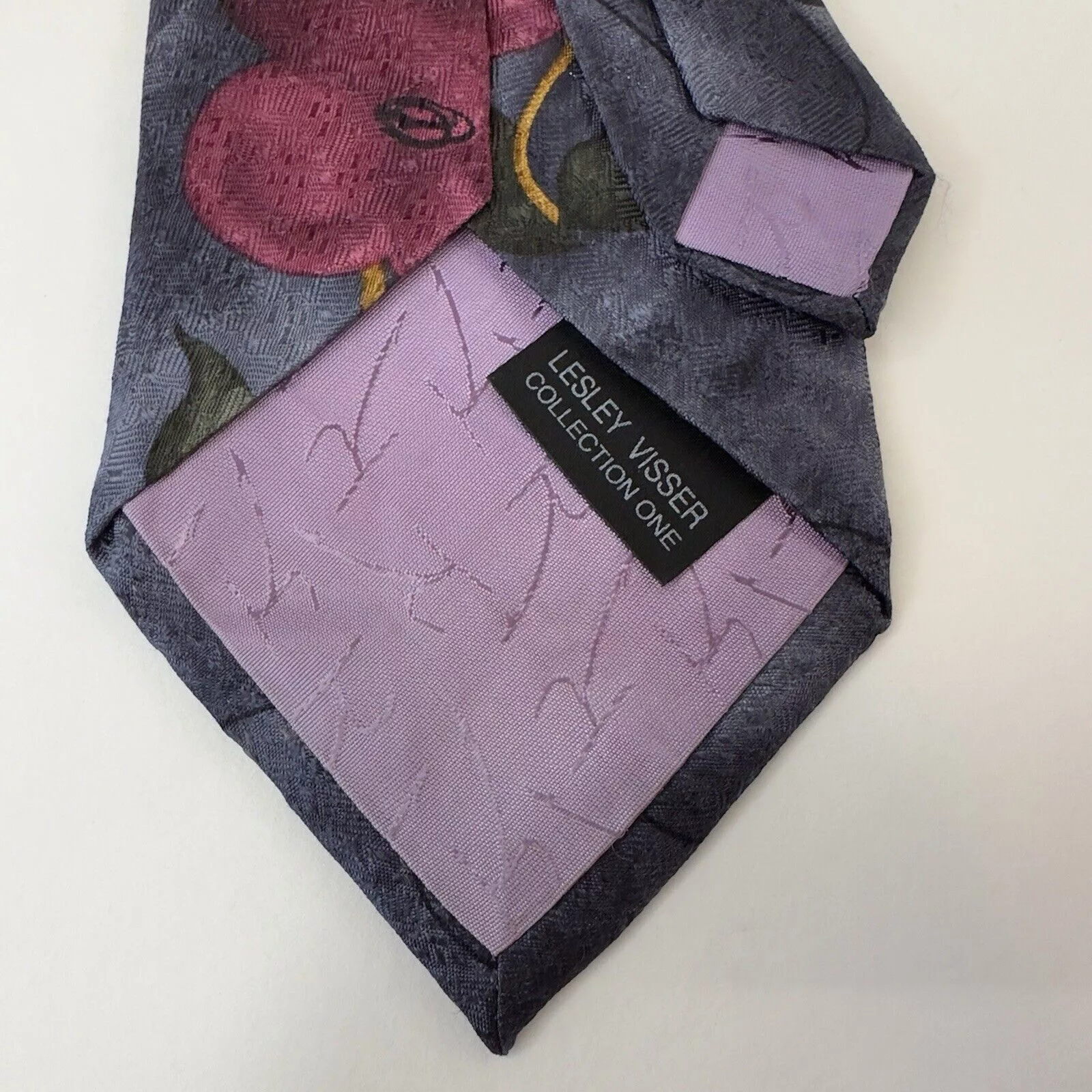 Other Ties Pocketsquares Other Jimmy V Tie Floral Lesley Visser Collection Grey/Red Preppy Multi