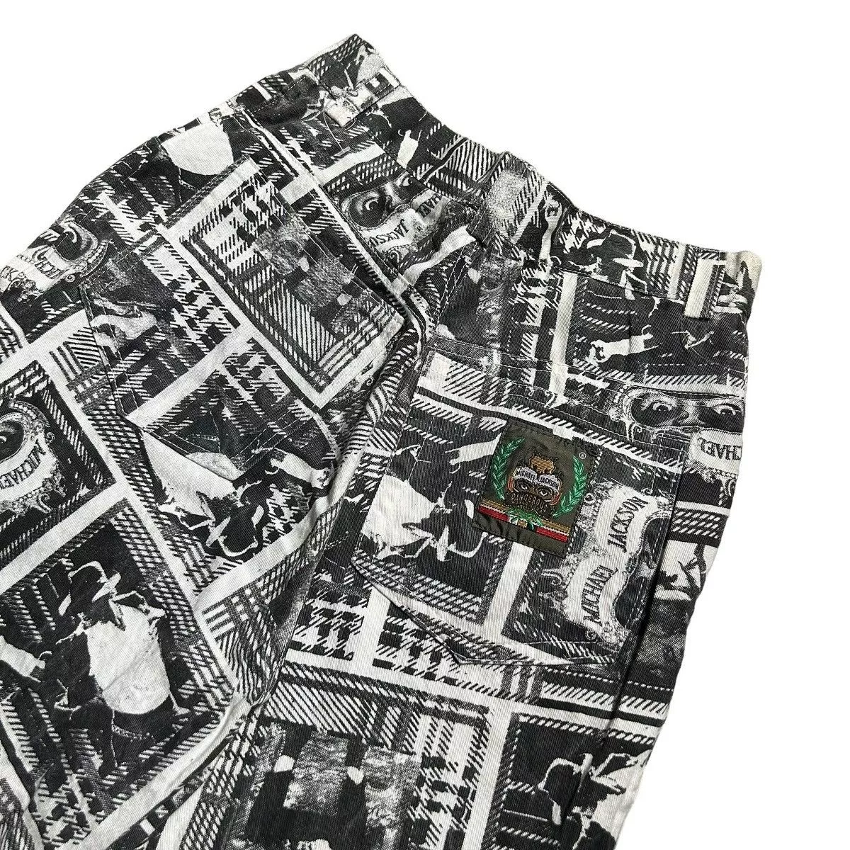 Michael Jackson Pants Vintage Michael Jackson Print Pants White