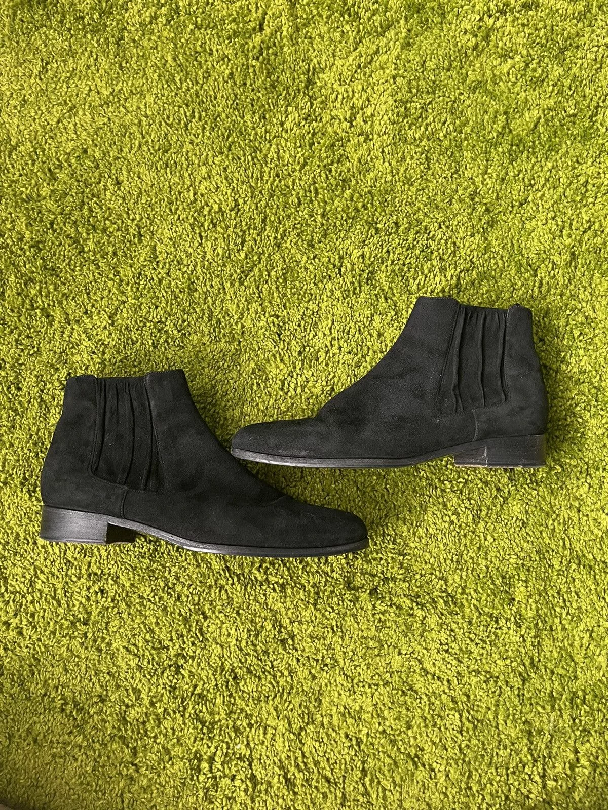 Designer Boots Designer × Prada Prada real suede leather chelsea boots Black Luxury
