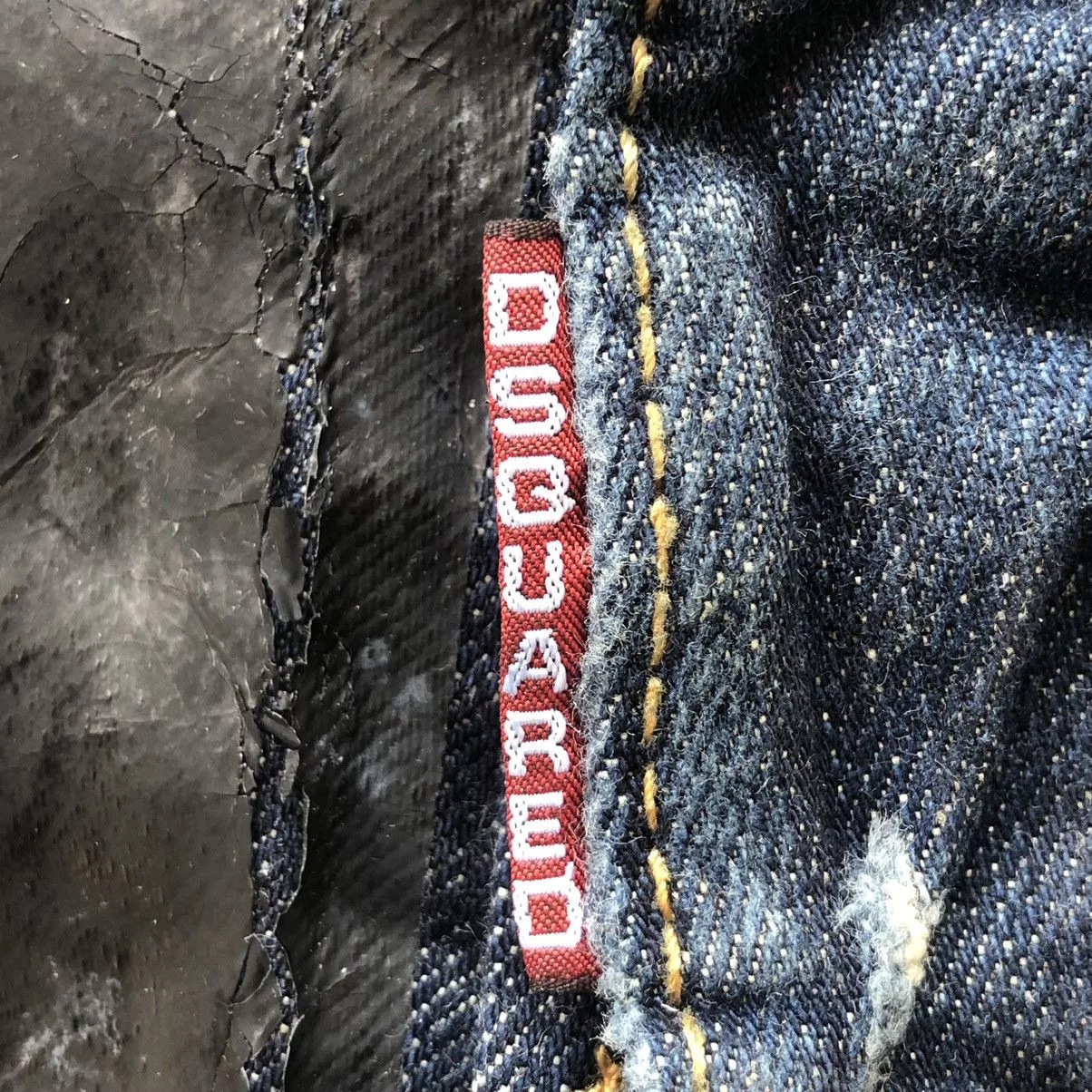 Dsquared2 Denim Dsquared2 slim-fit denim half black painted Blue