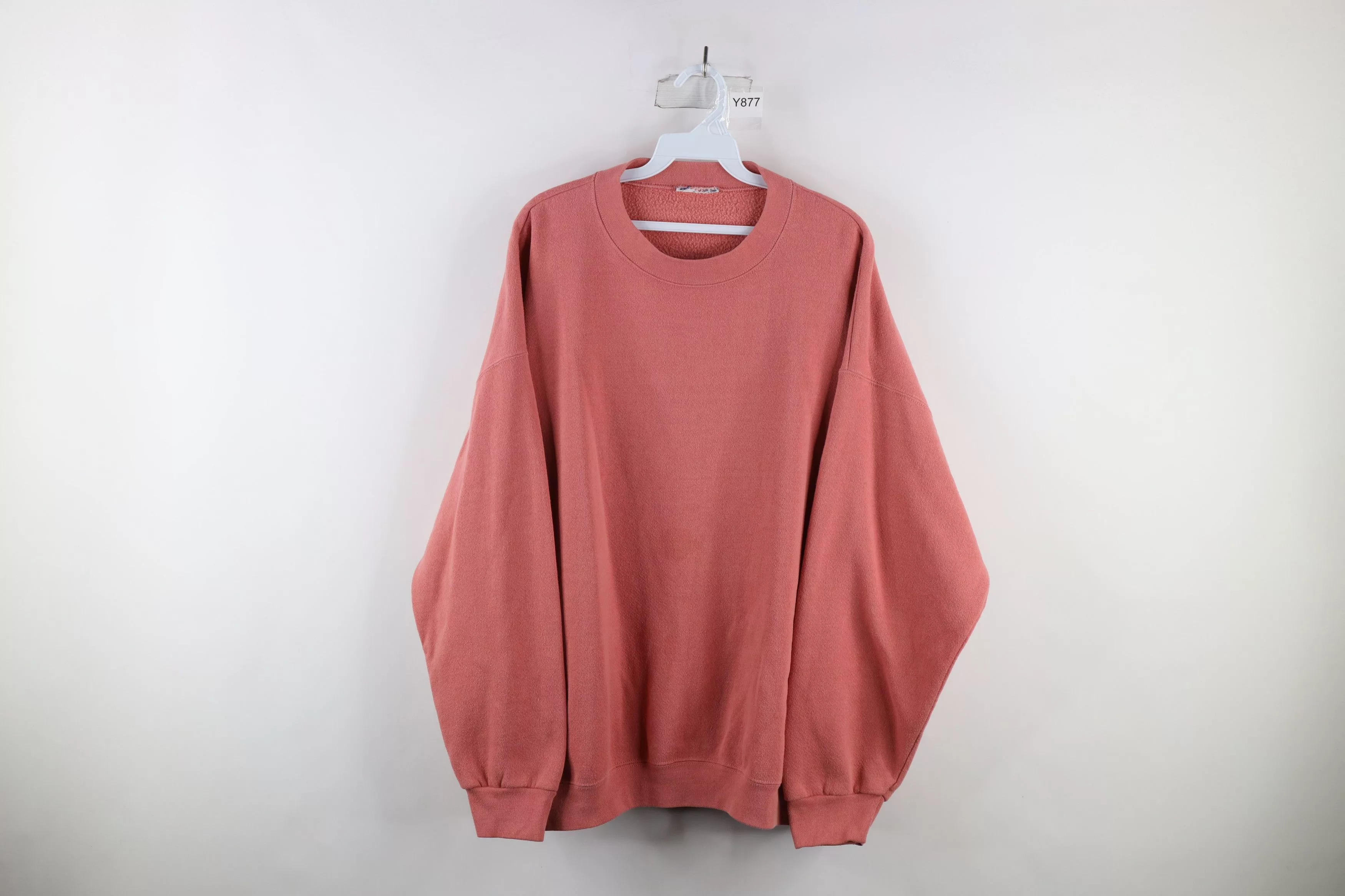 Vintage Sweatshirts Vintage 90s Streetwear Blank Crewneck Sweatshirt Blush Pink