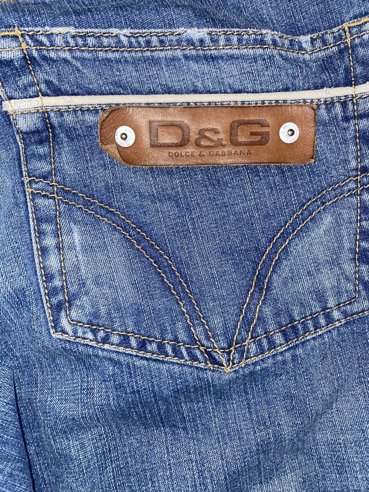 Dolce & Gabbana Denim Dolce & Gabbana distressed printed jeans Blue
