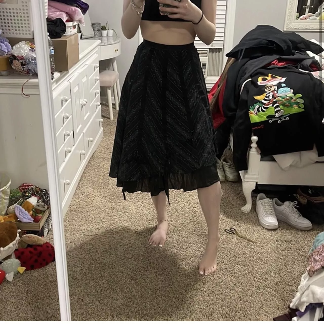 Vintage Midi Skirts Vintage Skirt Black