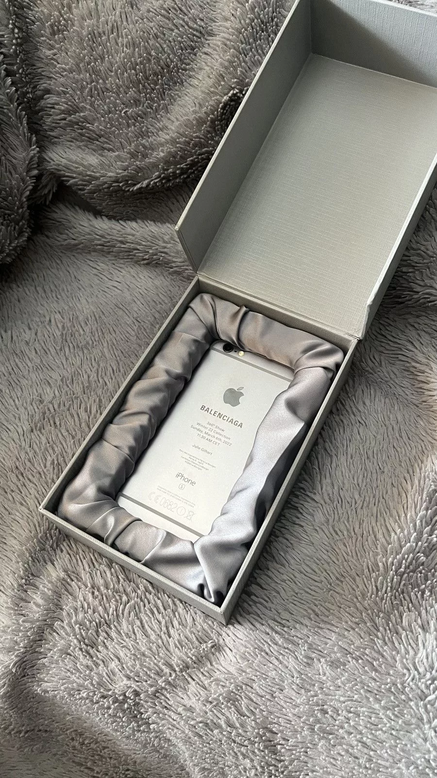 Balenciaga Miscellaneous Balenciaga iPhone 6s Runway Show Invite Silver
