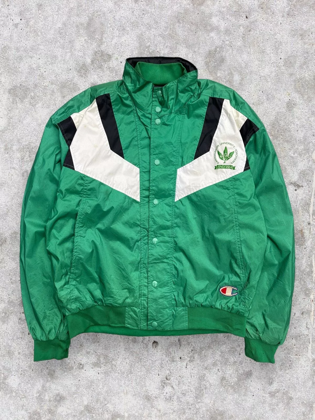 Champion Bombers Champion × Vintage 🔥Vintage Champion Japan Bomber Jacket With Hoodie Green Streetwear