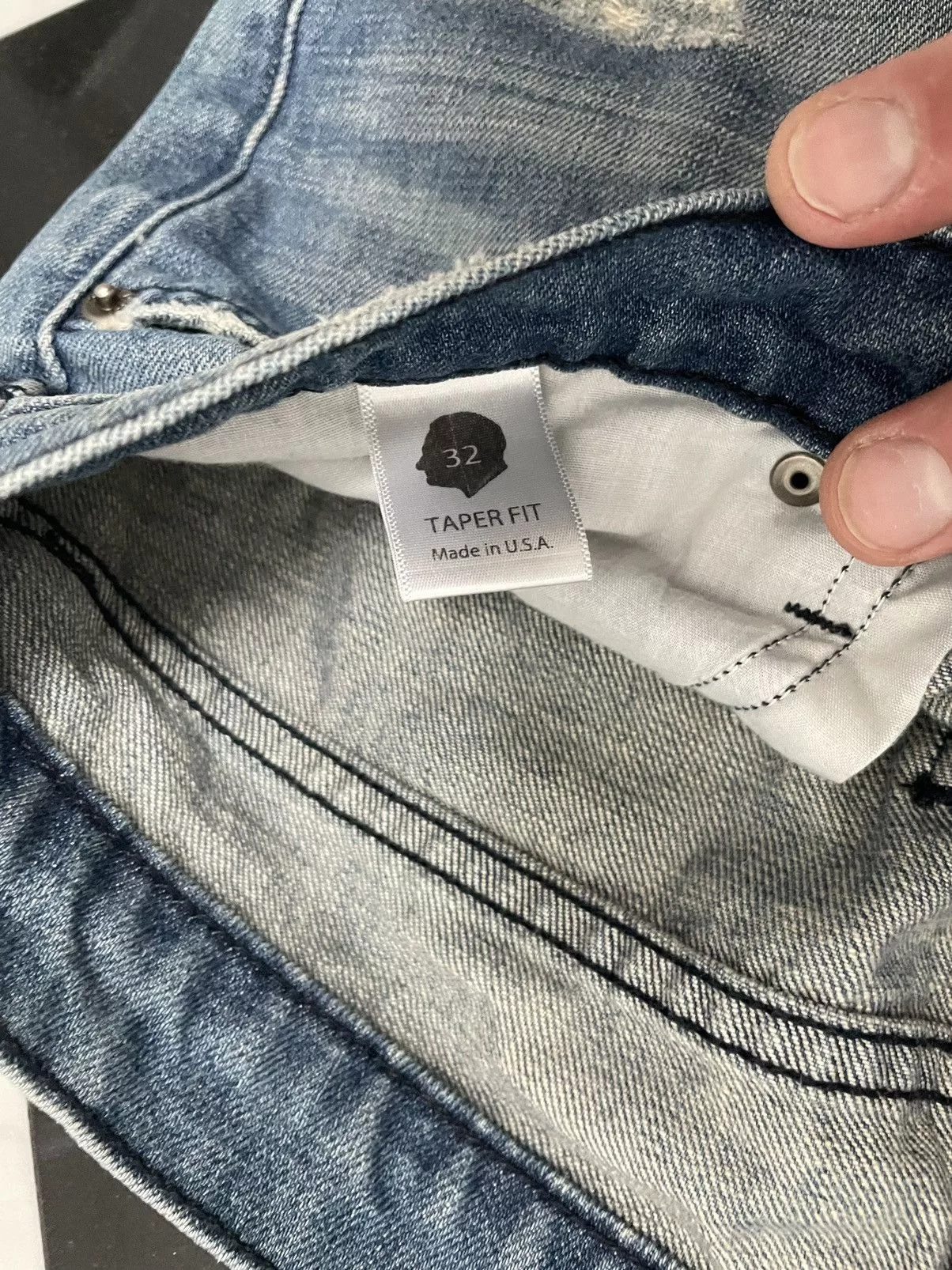 Rustic Dime Denim Rustic Dime 🔥 Rustic Dine Ripped jeans taper fit Blue