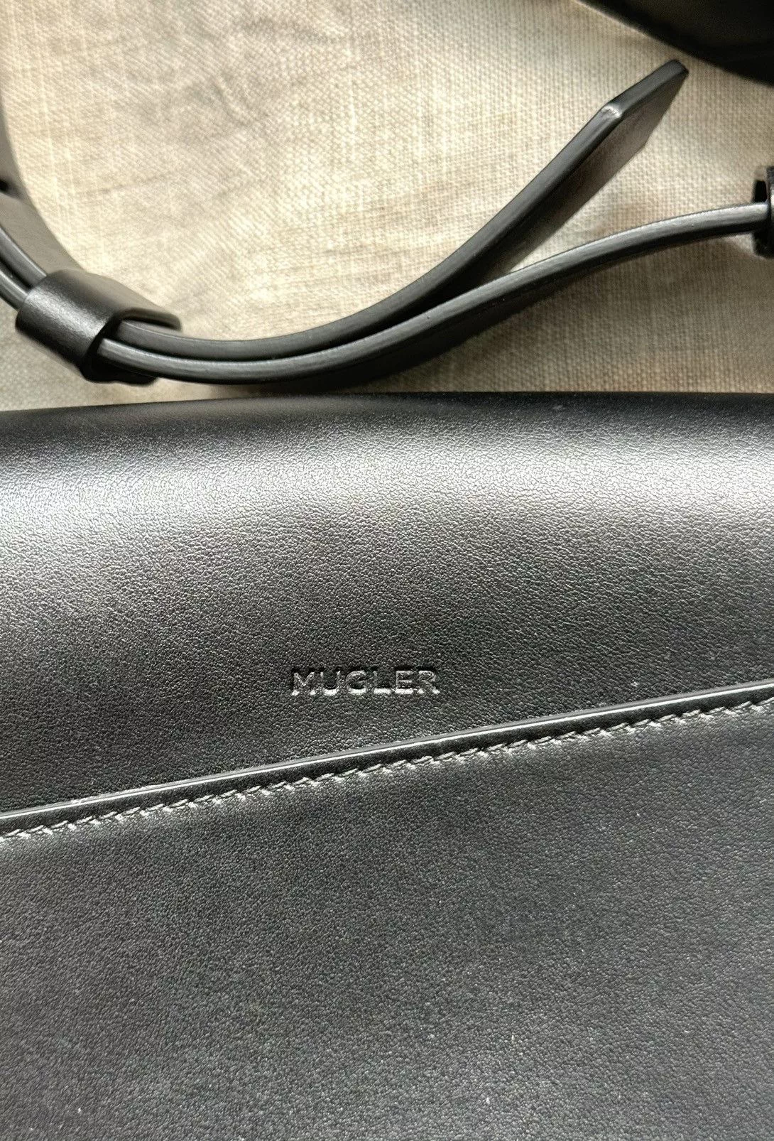 Mugler Shoulder Bags Mugler black leather bag