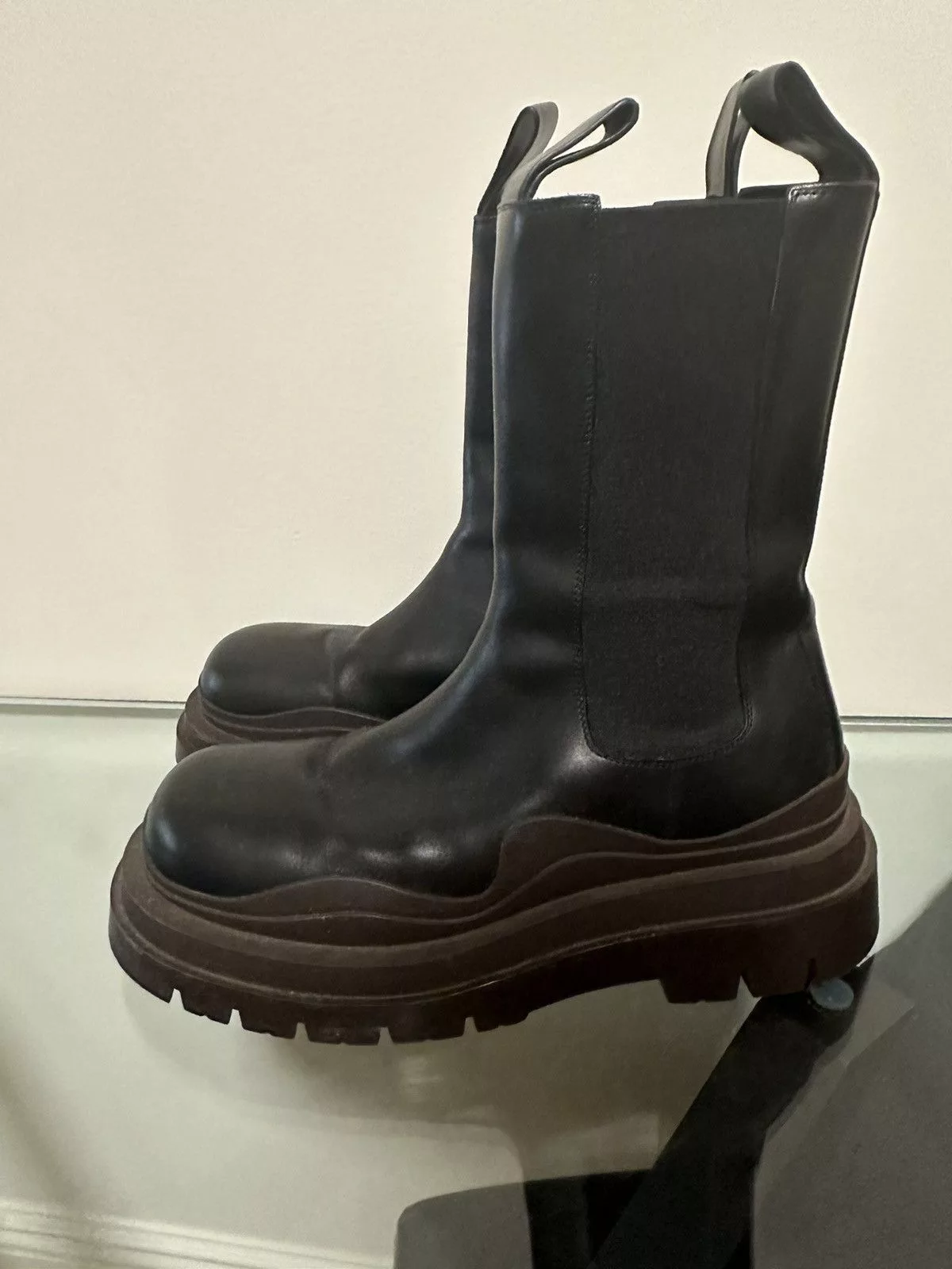 Bottega Veneta Boots Bottega Veneta Tire Boots Black & Brown