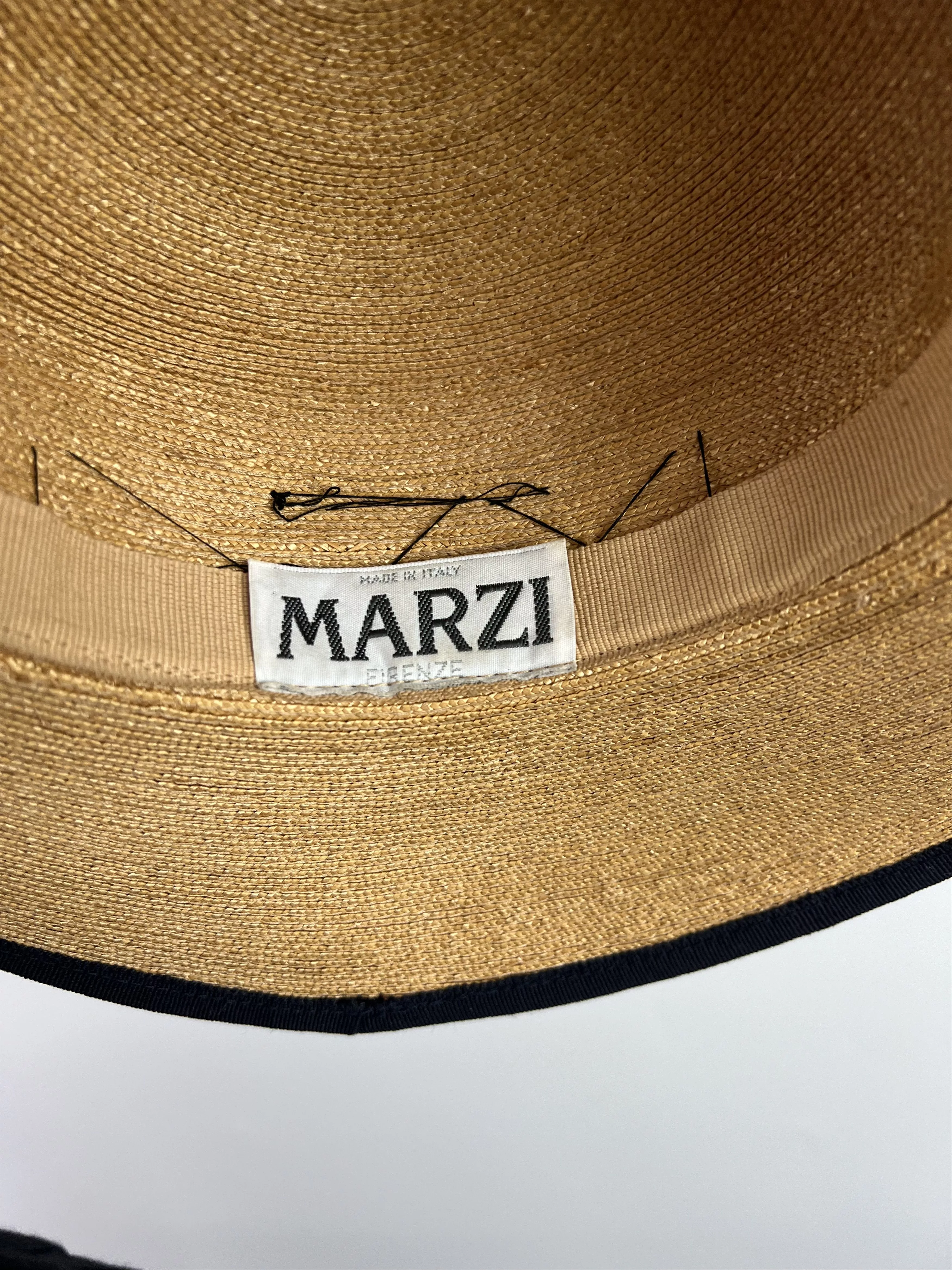 Designer Hats Designer × Vintage Marzi Firenze Straw Hat One Size Beige