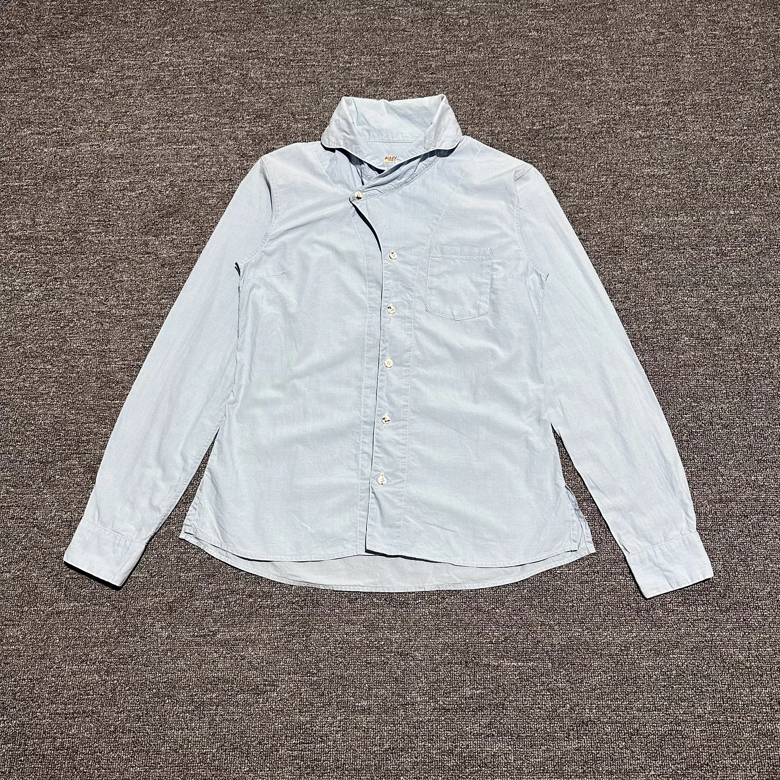 Kapital Shirts Button Ups Kapital Open Collar Shirts Blue