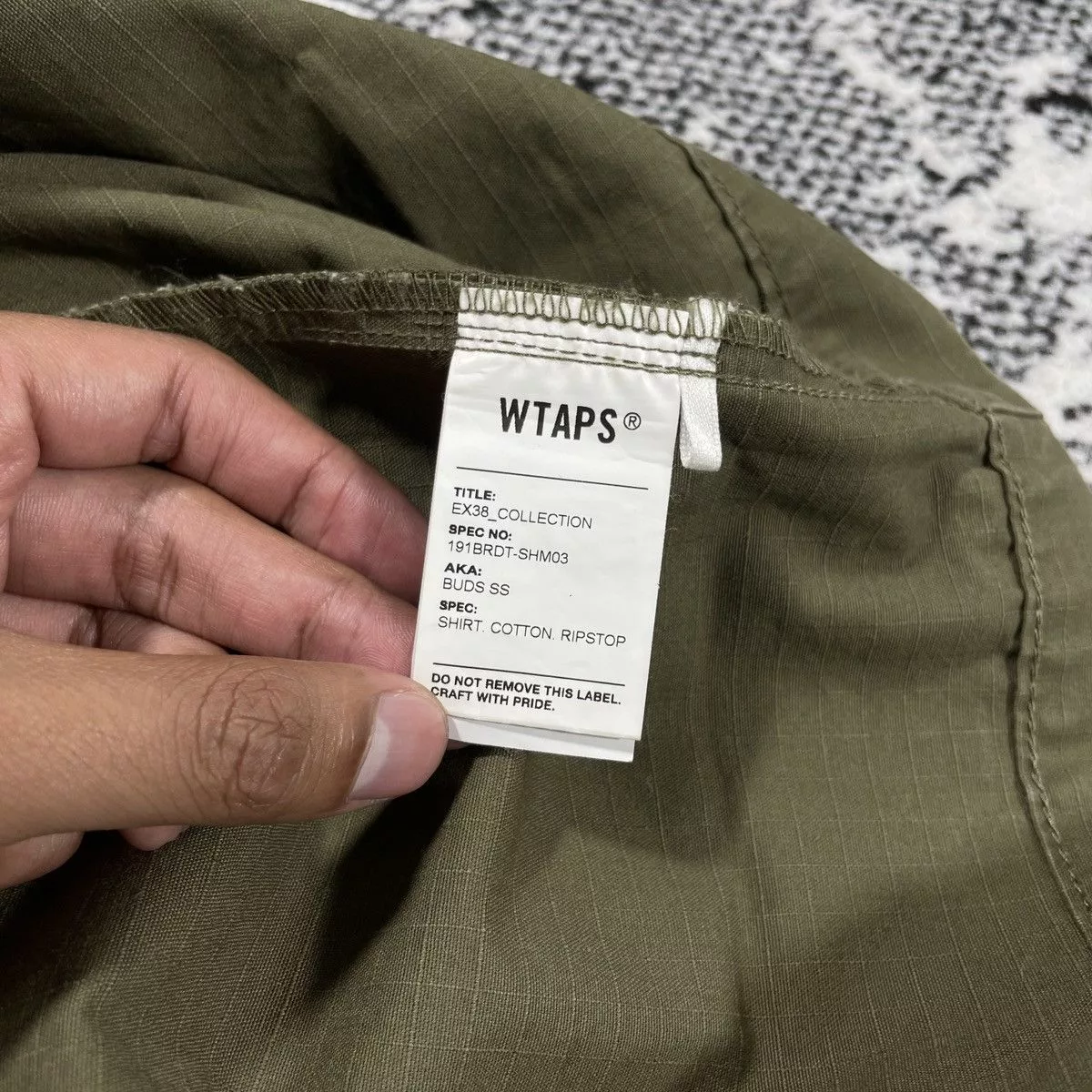 Wtaps Shirts Button Ups WTAPS BUDS SS SHIRT COTTON RIPSTOP 2019 Green
