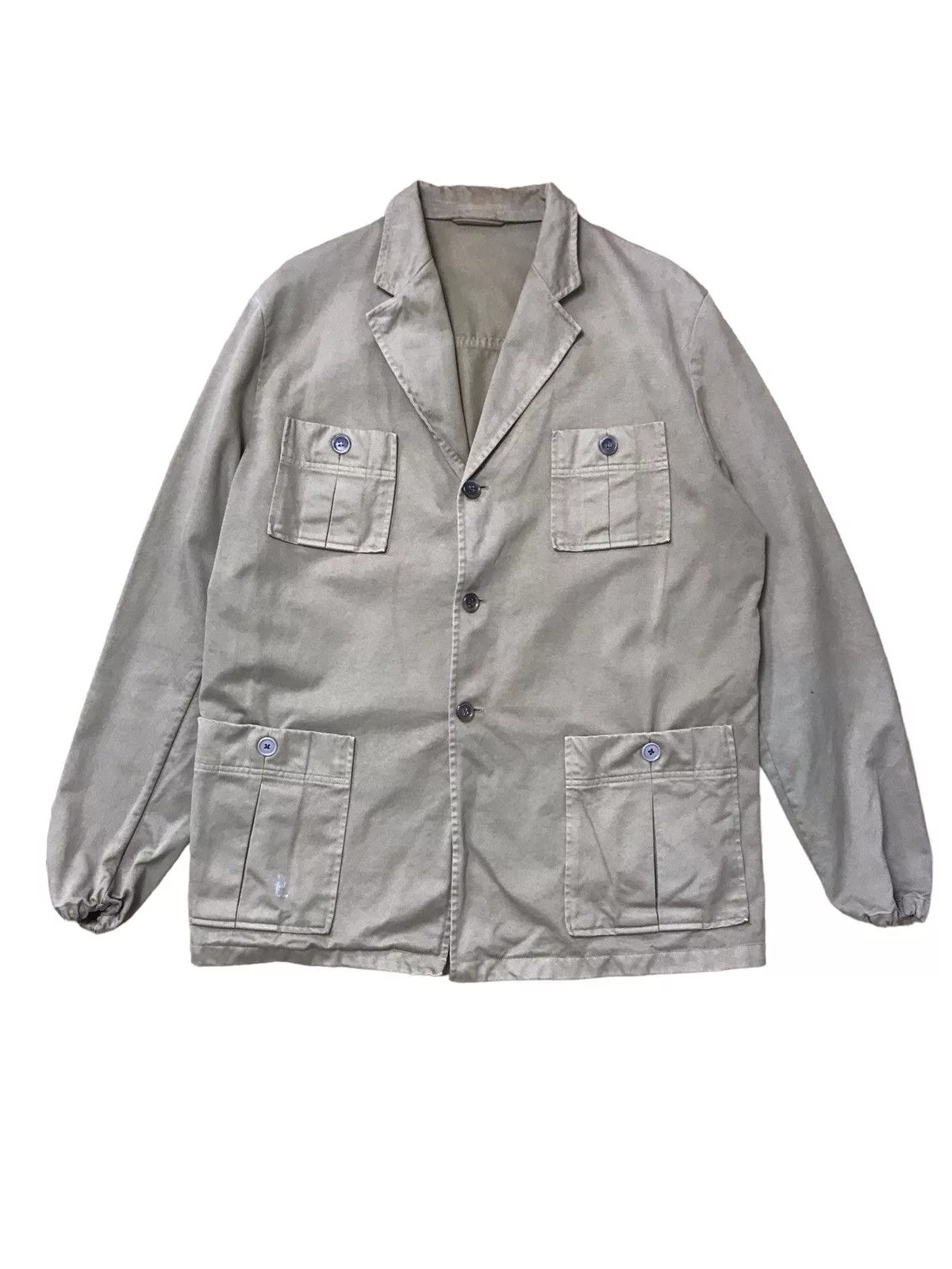 Jil Sander Denim Jackets Jil Sander × Raf Simons Jil Sander Chambray 4 Pocket Lapel Work Jacket Brown Vintage
