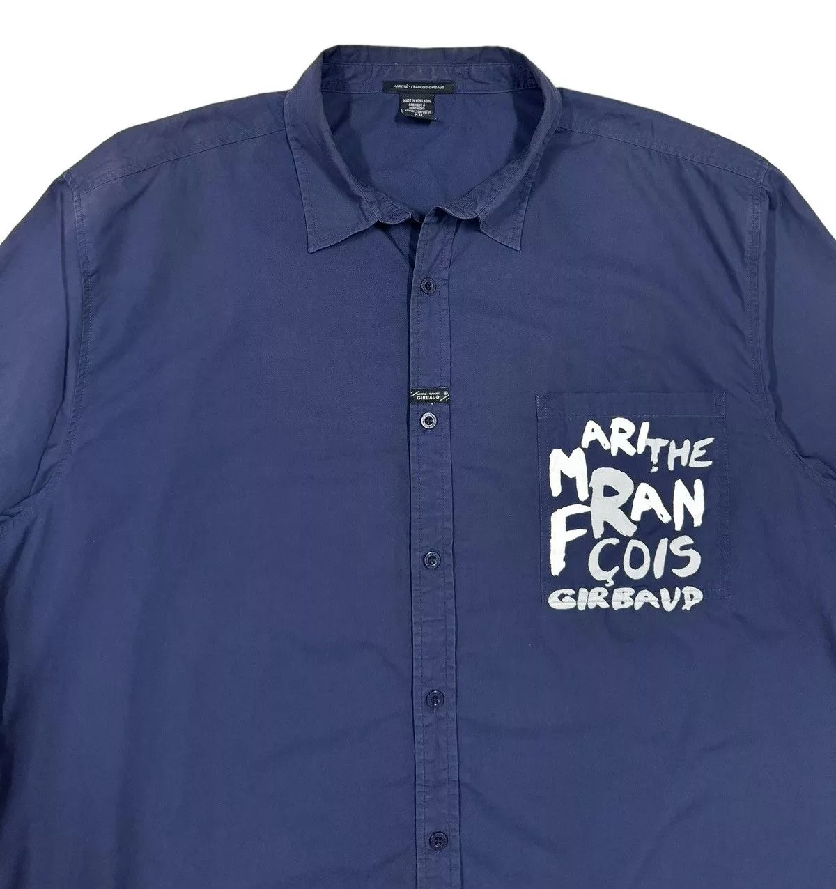 Marithe + Francois Girbaud Shirts Button Ups Marithe + Francois Girbaud Vtg🔥Marithe Francois Girbaud Printed Button Ups Shirt Blue