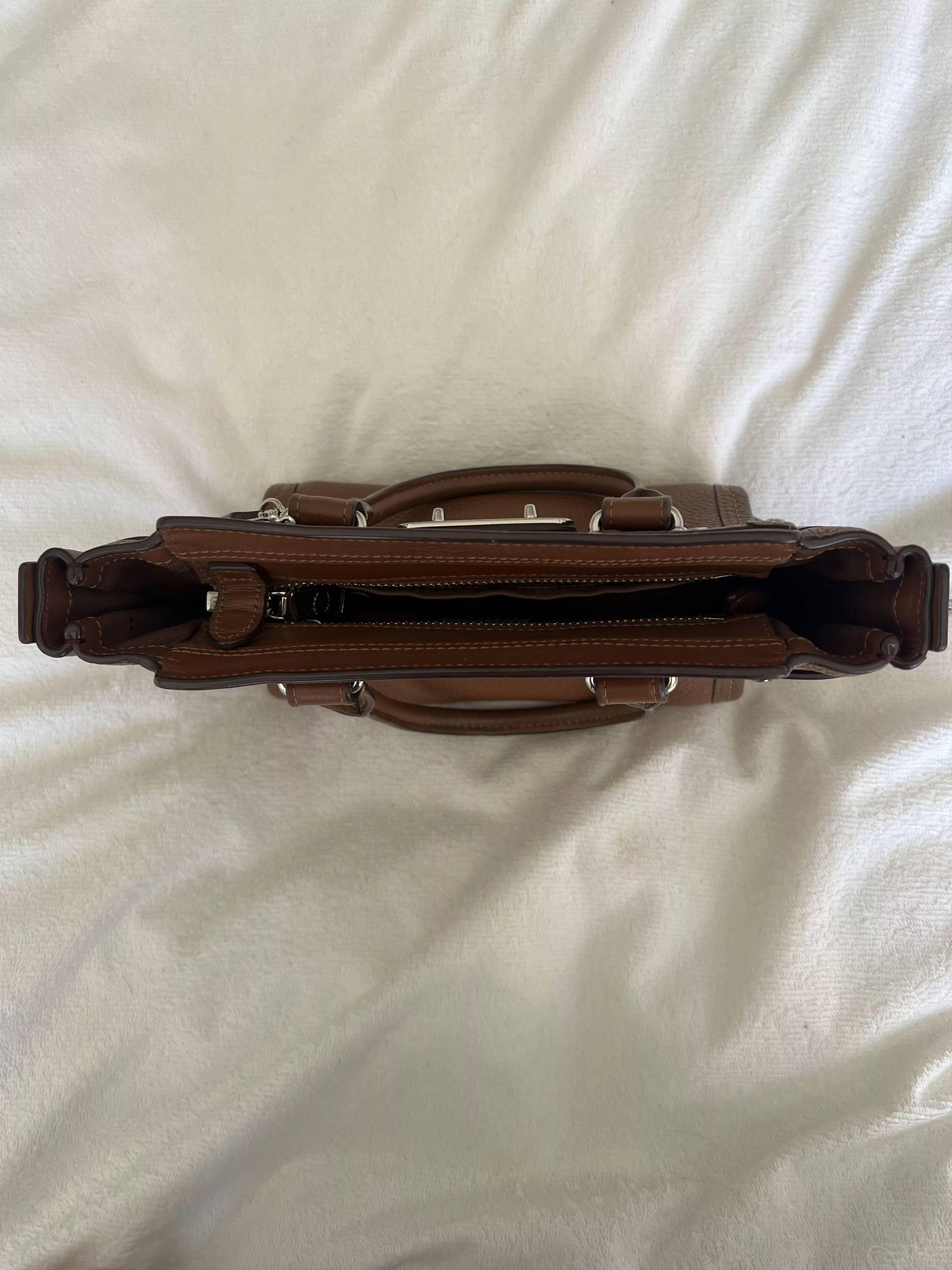 Coach Handle Bags Brown Leather Top Handle Coach Purse