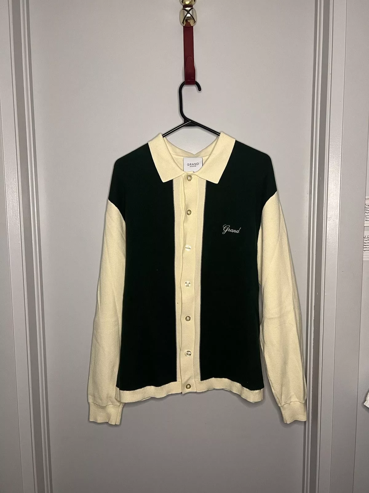 Other Sweaters Knitwear Other Grand collections beige and green cardigan Streetwear