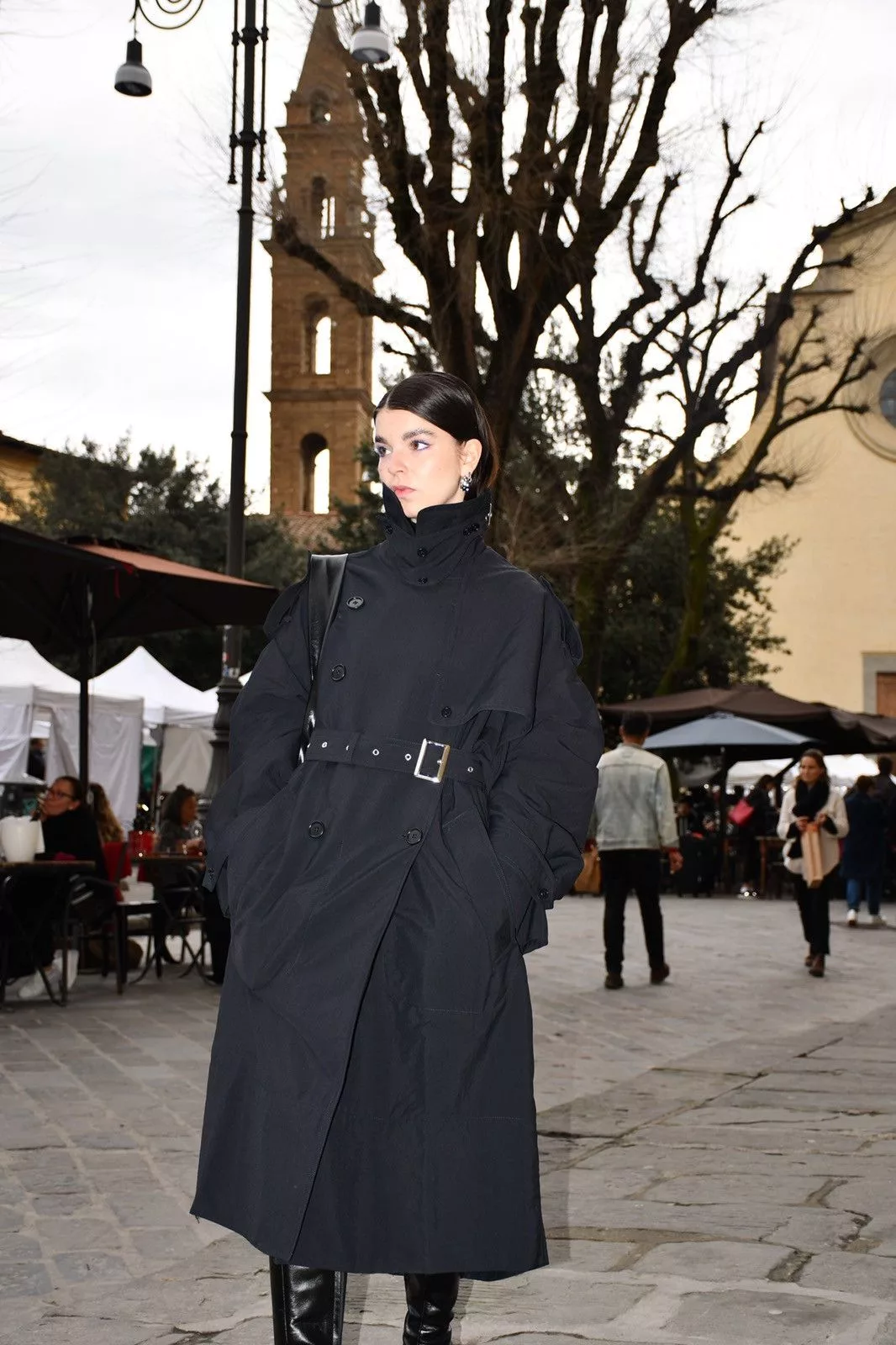 Designer Coats Designer Dark Navy Trench Coat Blue