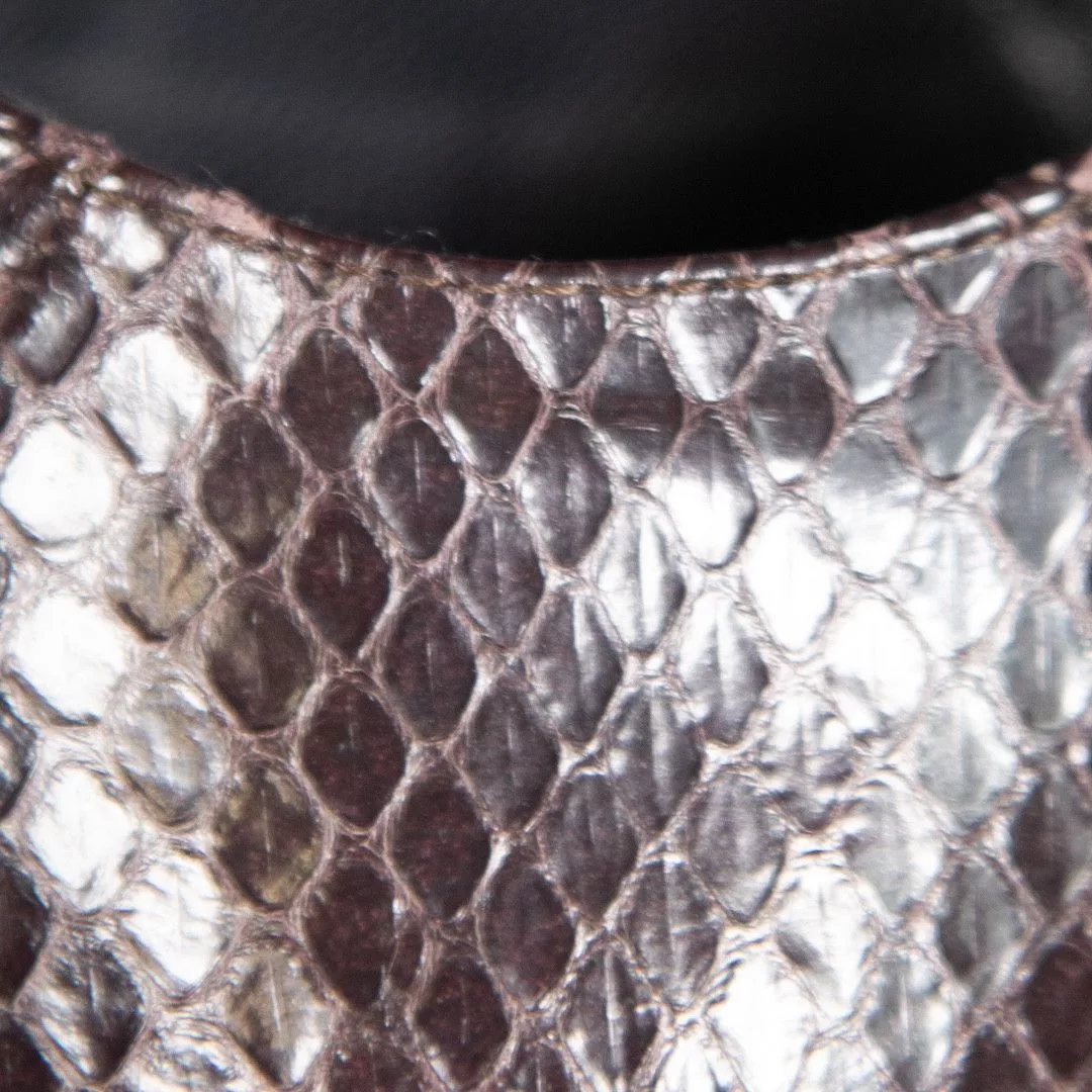 Bottega Veneta Heels Bottega Veneta Purple Python Leather Pumps