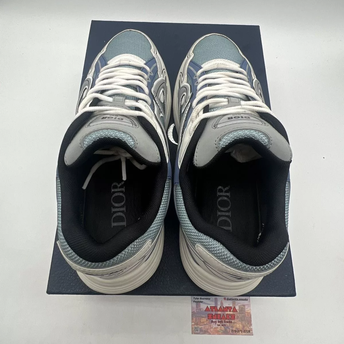 Dior Low Top Sneakers Dior B30 Reflective Sneaker ‘blue Grey White’