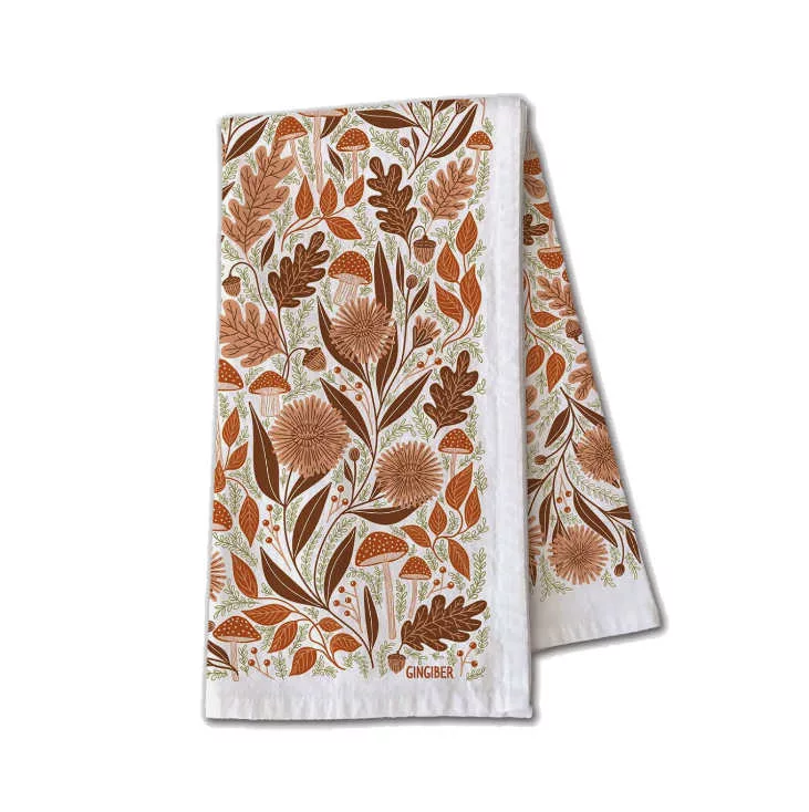 Mushroom Medley Tea Towel