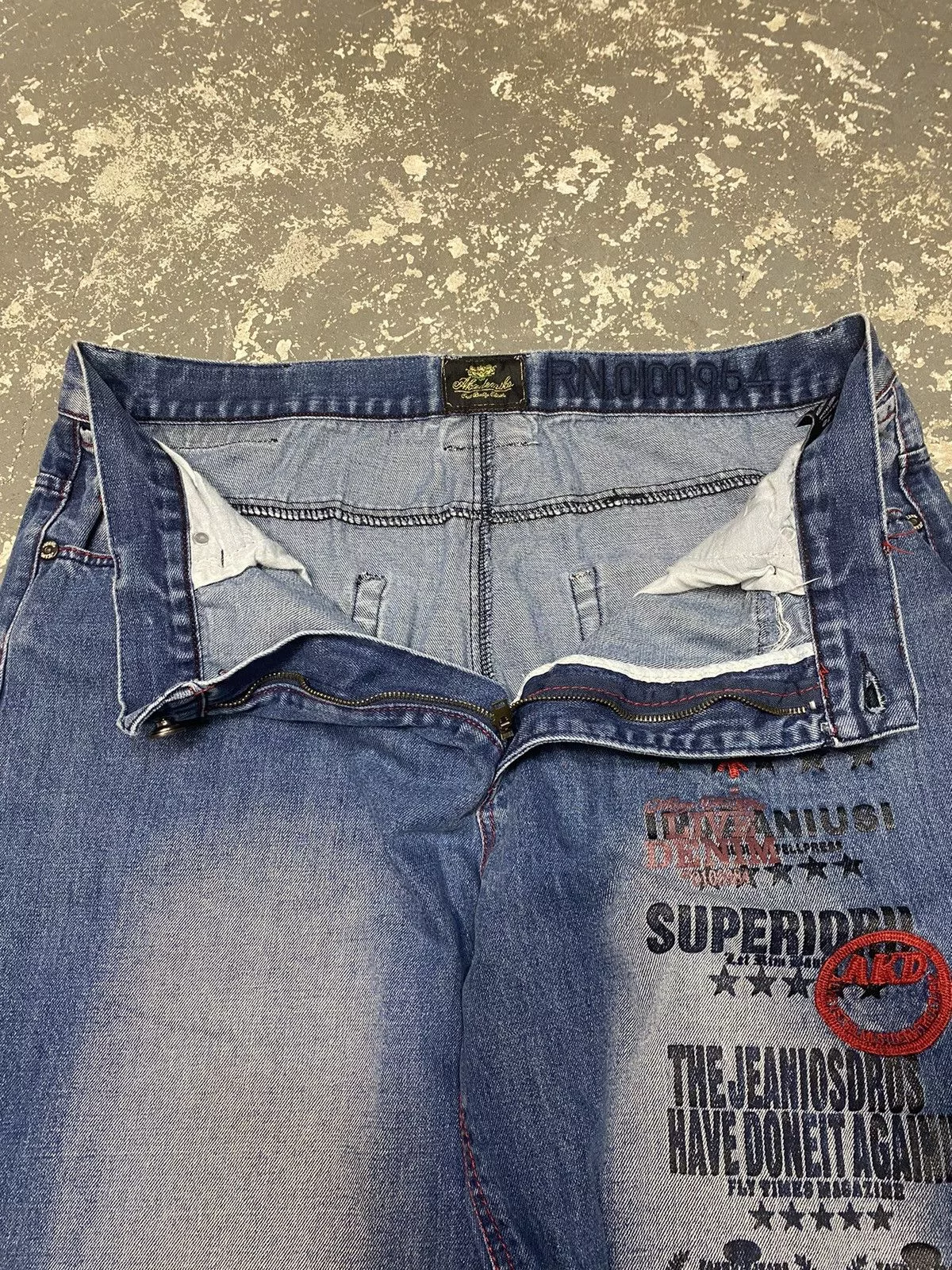 JNCO Denim JNCO × Southpole × Vintage Vintage Akademiks Embroidered Baggy Denim Jean Pants Blue