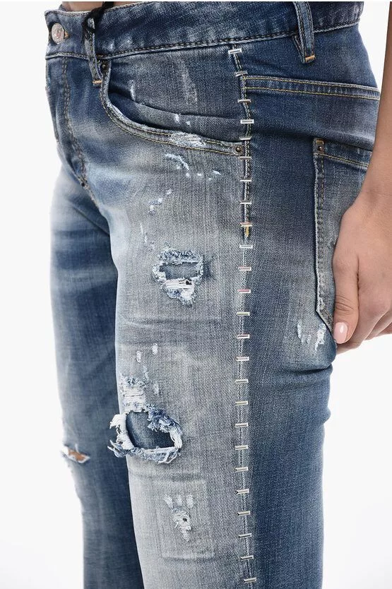 Dsquared2 Jeans Dsquared2 og1mm0624 Studded Side Denims in Light Blue