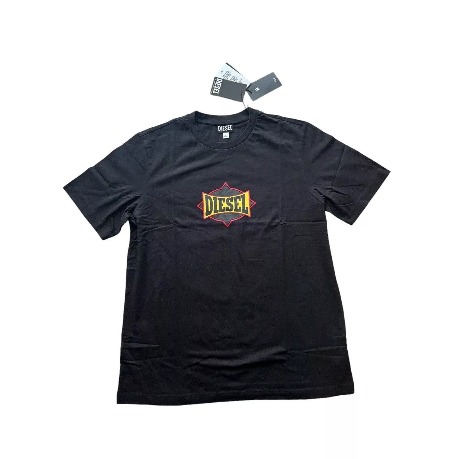 Diesel Short Sleeve T Shirts Diesel Mens Maglietta Logo T-Shirt NWT $65 Black Size XL